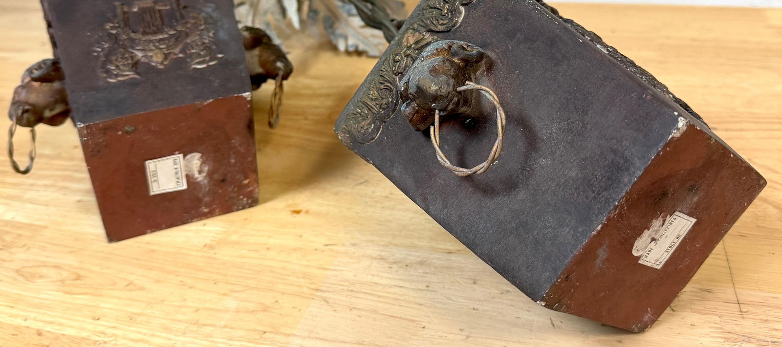 Pair Neoclassical Style Tole Palm Tree Topiaries, Attributed to Maitland-Smith - 13