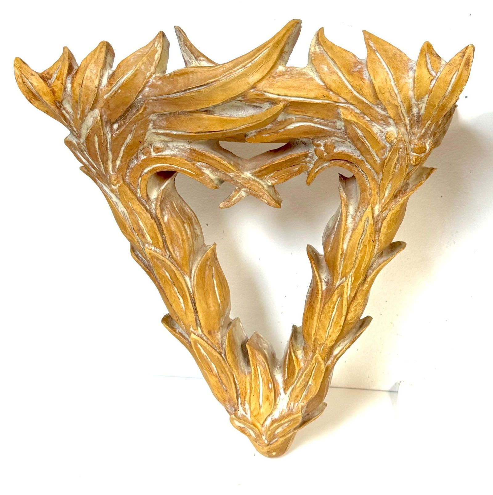 Pair of Serge Roche–Style Palmette Wall Brackets / Shelves - 11