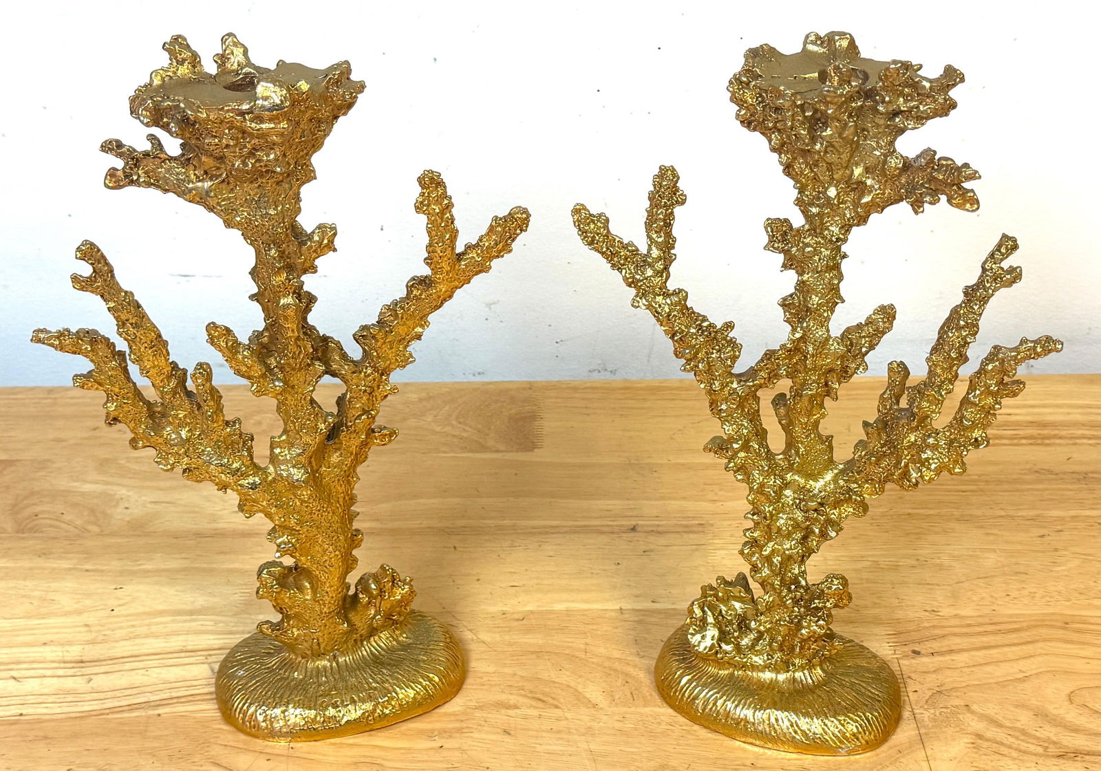 Pair of Galerneau Gilt-Metal "Morea" Coral-Form Candlesticks, Paris 1990s - 10