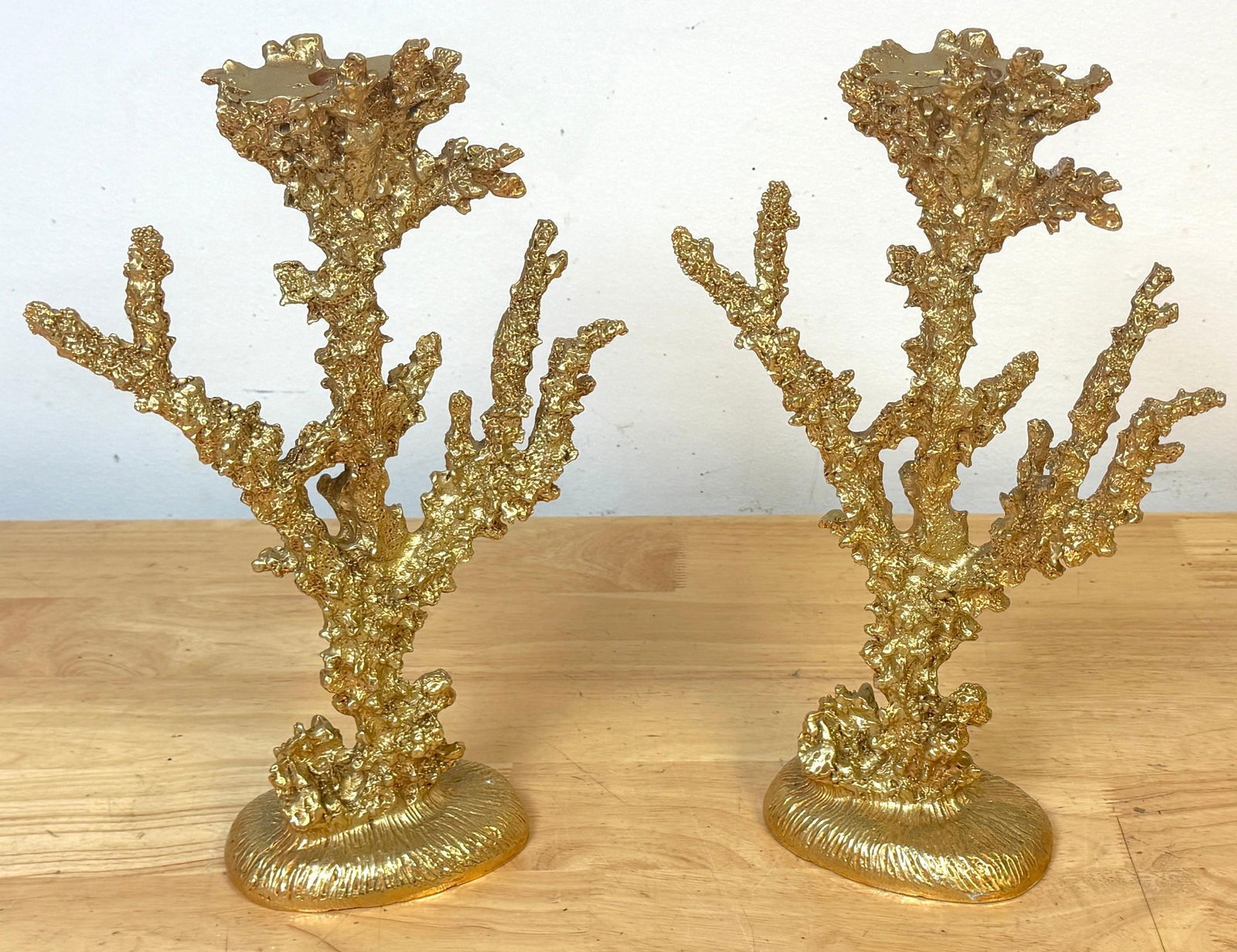 Pair of Galerneau Gilt-Metal "Morea" Coral-Form Candlesticks, Paris 1990s - 12