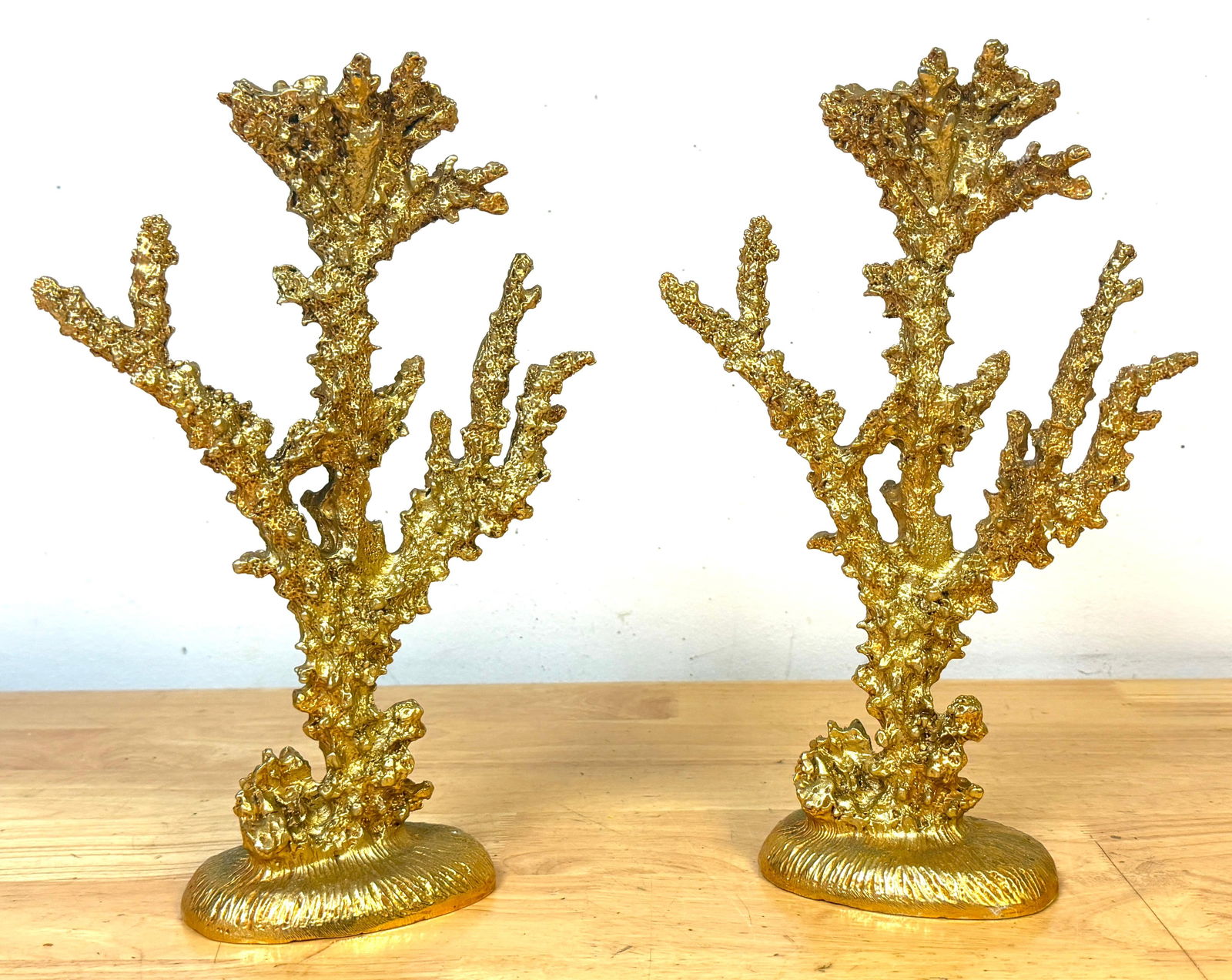 Pair of Galerneau Gilt-Metal "Morea" Coral-Form Candlesticks, Paris 1990s - 2