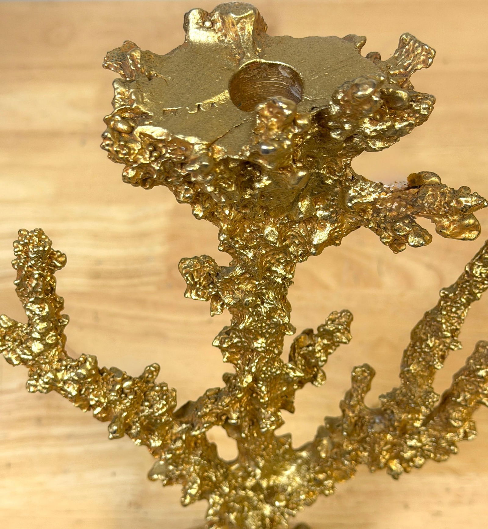 Pair of Galerneau Gilt-Metal "Morea" Coral-Form Candlesticks, Paris 1990s - 5