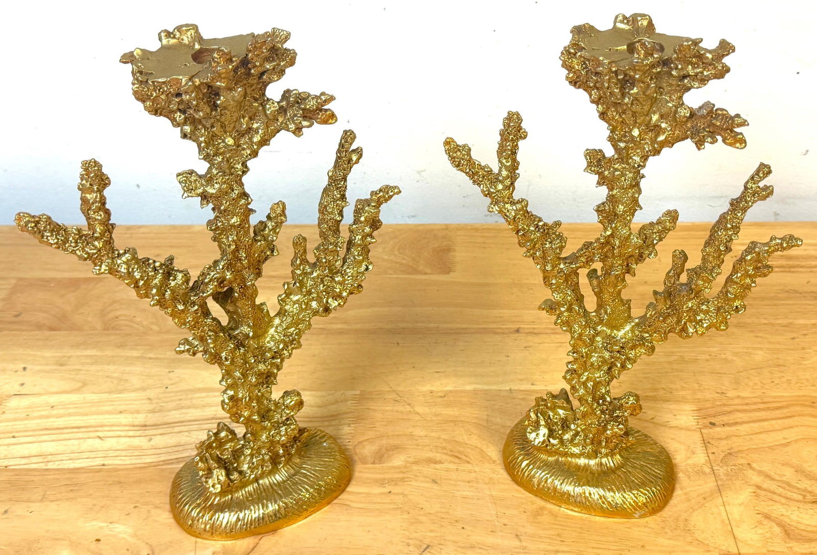Pair of Galerneau Gilt-Metal "Morea" Coral-Form Candlesticks, Paris 1990s - 9