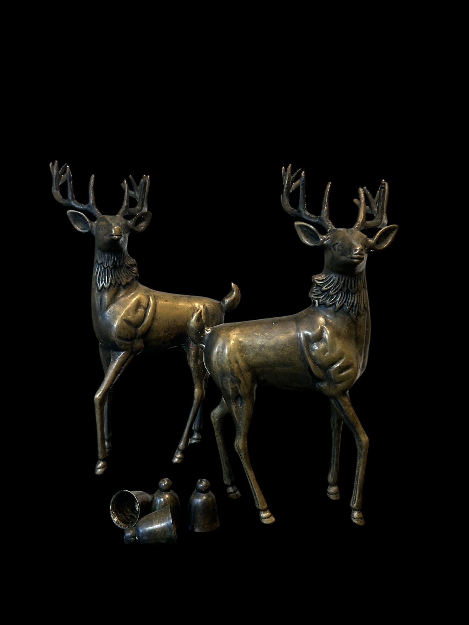 Vintage Mid-Century Modern Brass Sculptural Candelabras – Figurative Brass Art Decor - 7