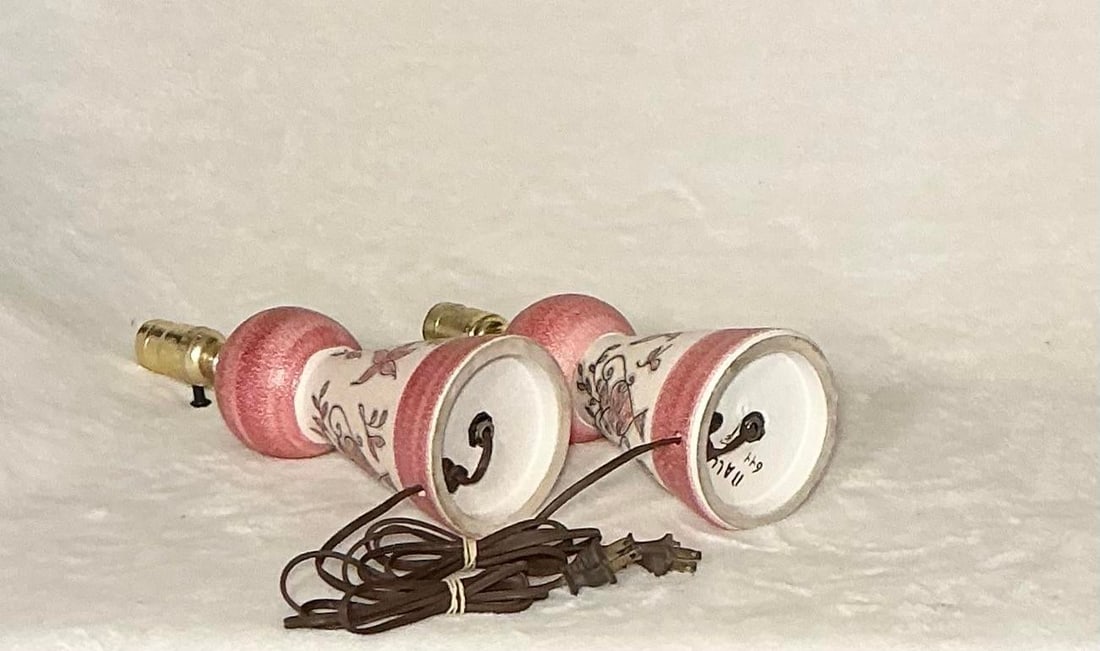 Pair Vintage Italian Art Sgraffito Pottery Table Lamps by Fratelli Fanciullacci, 1950s-1960s - 7