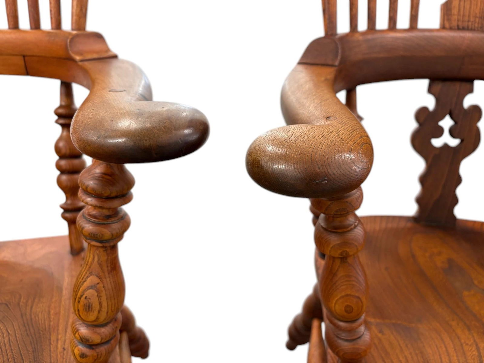 Mid 19th Century Yorkshire Windsor Arm Chairs - a Pair - 10