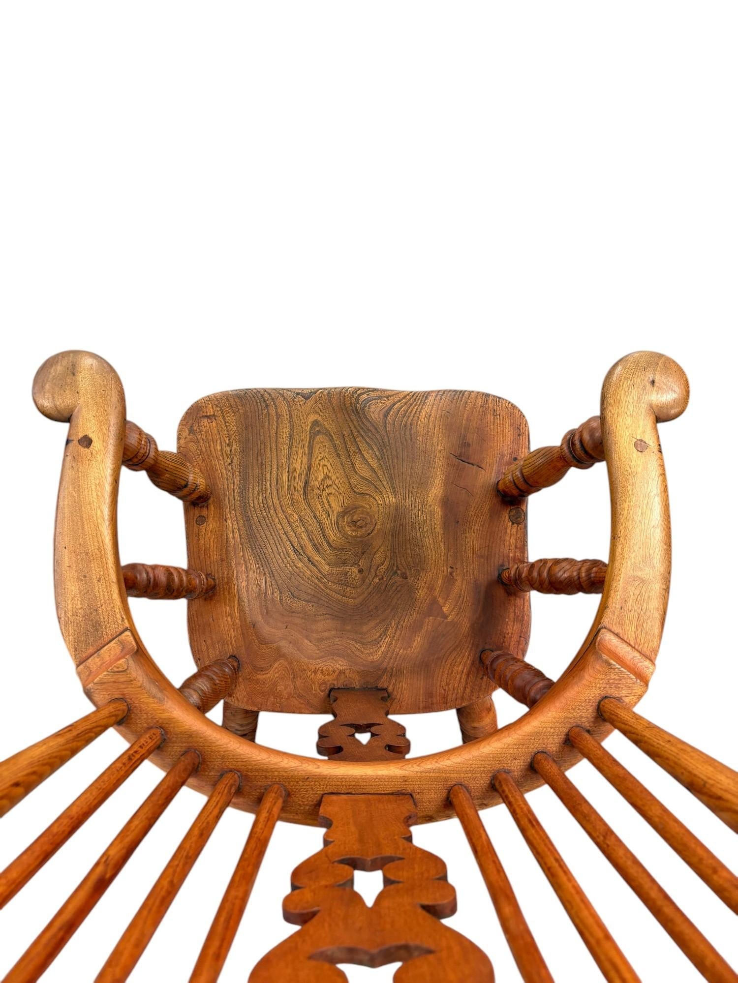 Mid 19th Century Yorkshire Windsor Arm Chairs - a Pair - 9