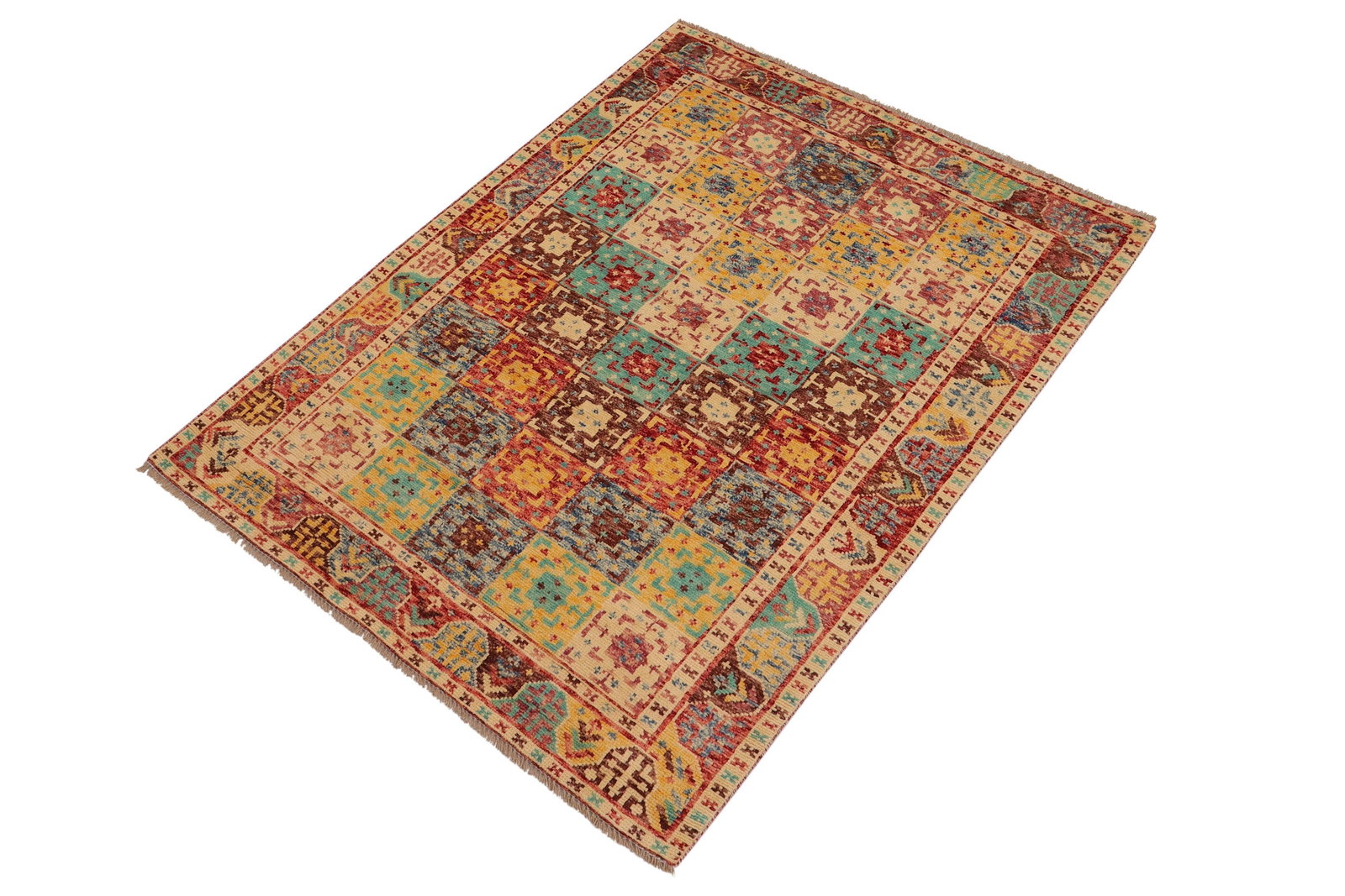 Boho Chic Balochi Hand Knotted Wool Rug - 4'3'' X 6'0'' - 2