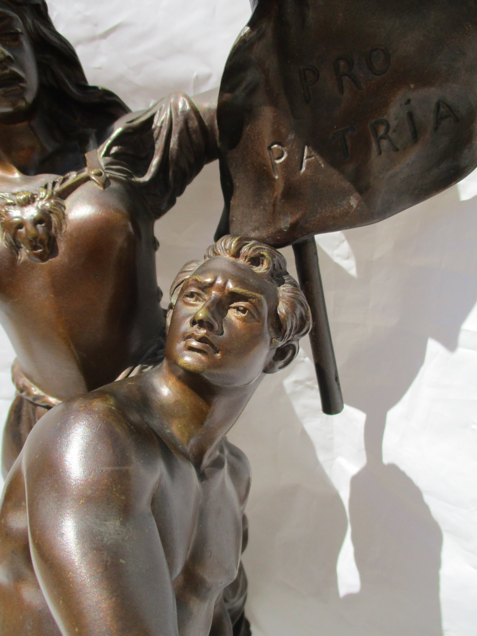 Pro Patria Bronze by Adrien Etienne Gaudez Competition Bronze - 10