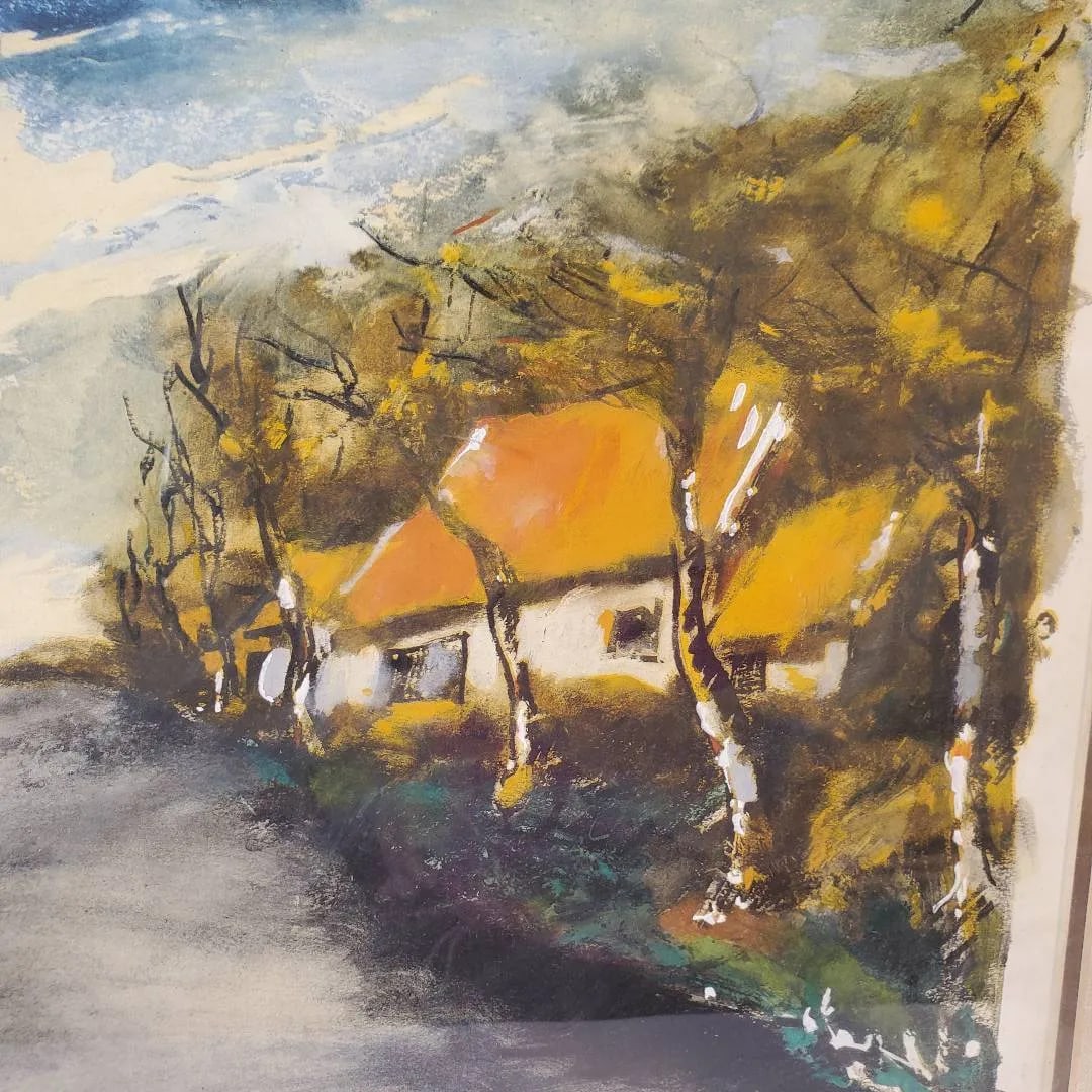 Mid 20th Century Pair of Maurice De Vlaminck Limited Edition Village Road Prints "” Framed, - 6