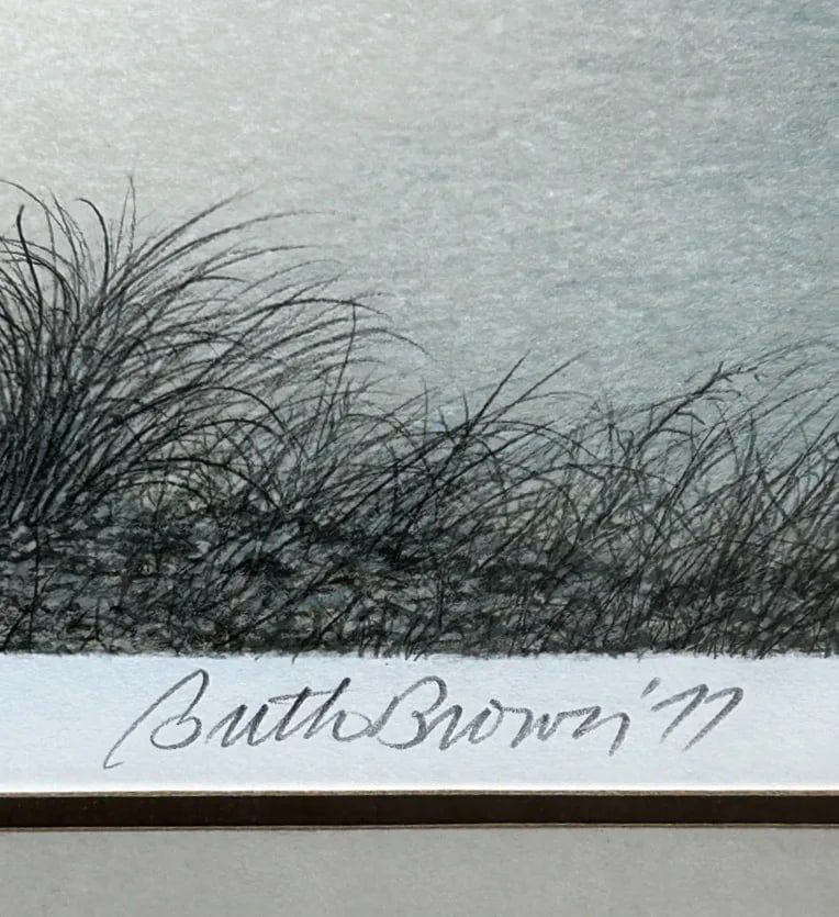 Butler Brown Hand-Signed & Remarqued Original Lithograph, the Old Georgia Farmhouse (1977), Franklin - 4