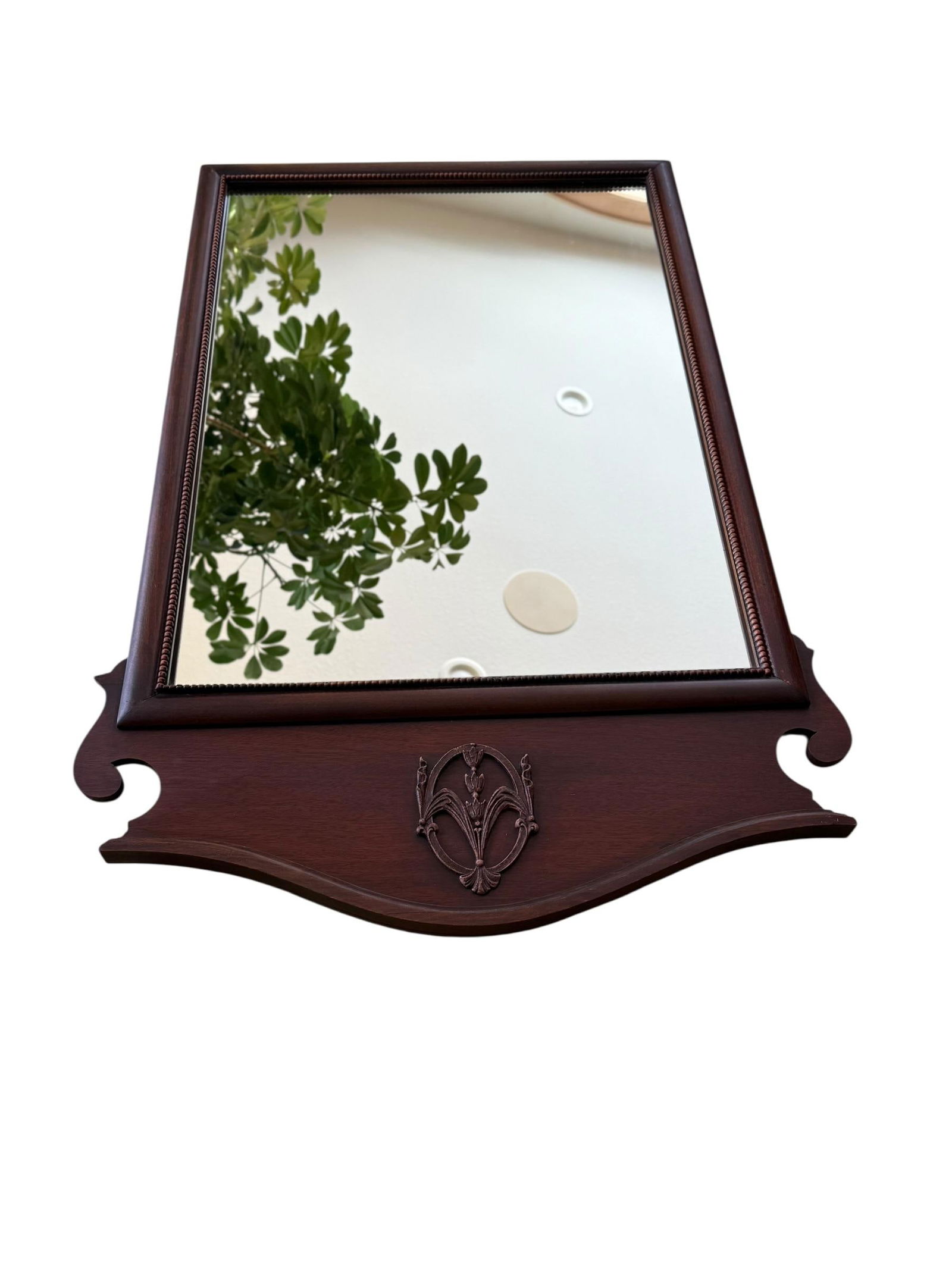 1940s Neoclassical Chippendale Mahogany Wall Mirror - 4