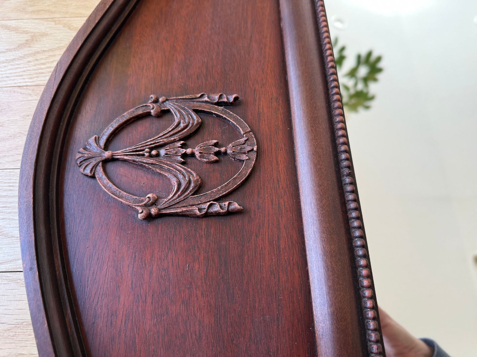 1940s Neoclassical Chippendale Mahogany Wall Mirror - 6