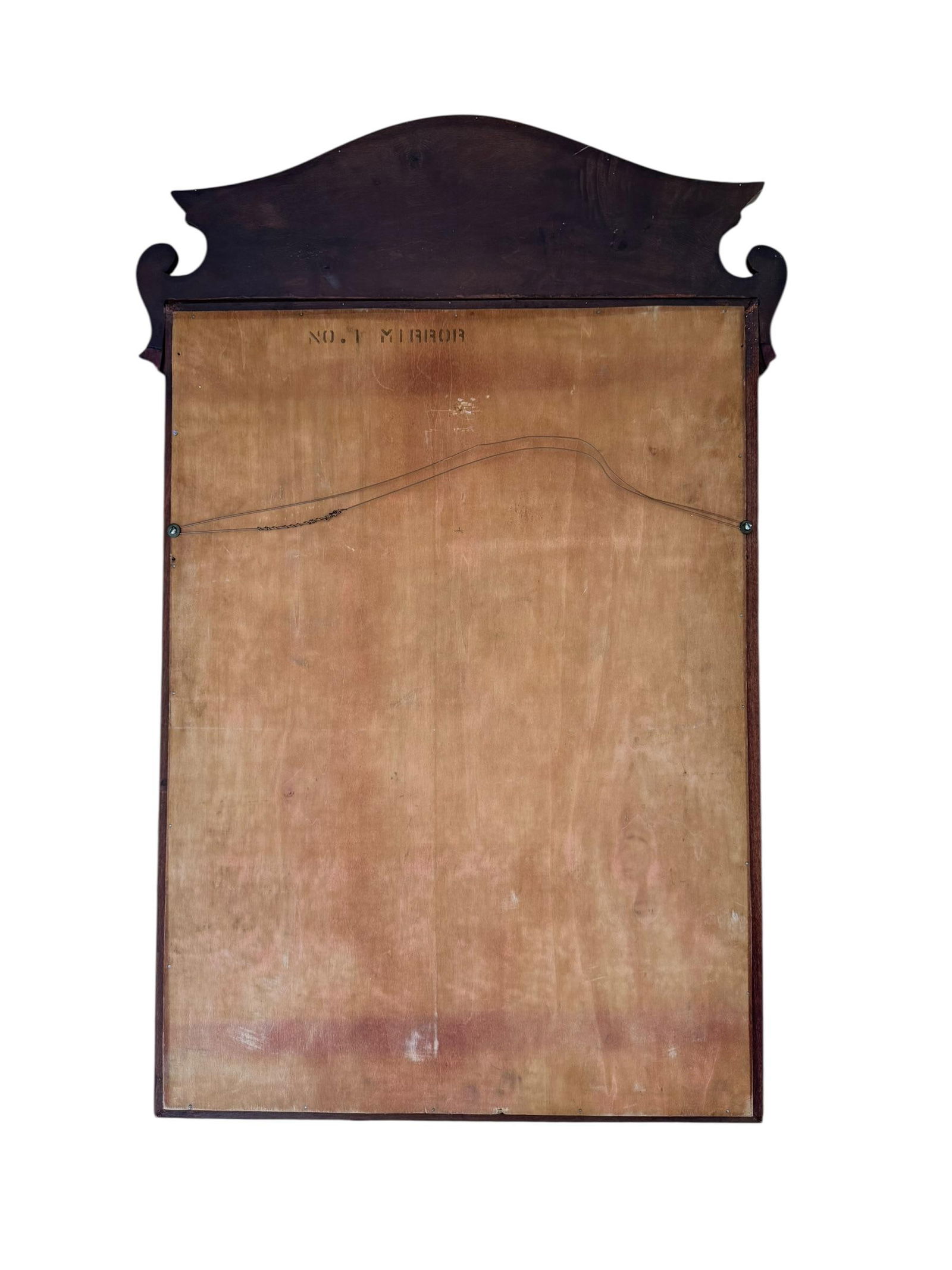 1940s Neoclassical Chippendale Mahogany Wall Mirror - 8