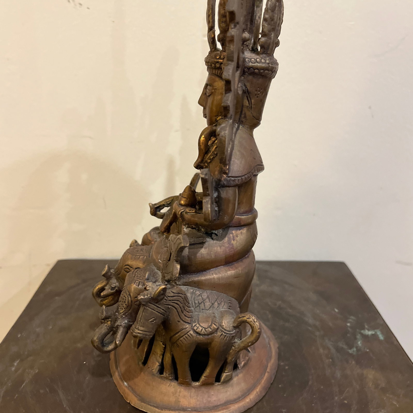 Mid 20th Century Indian Dhokra Bronze Surya Sun God Sculpture - 5