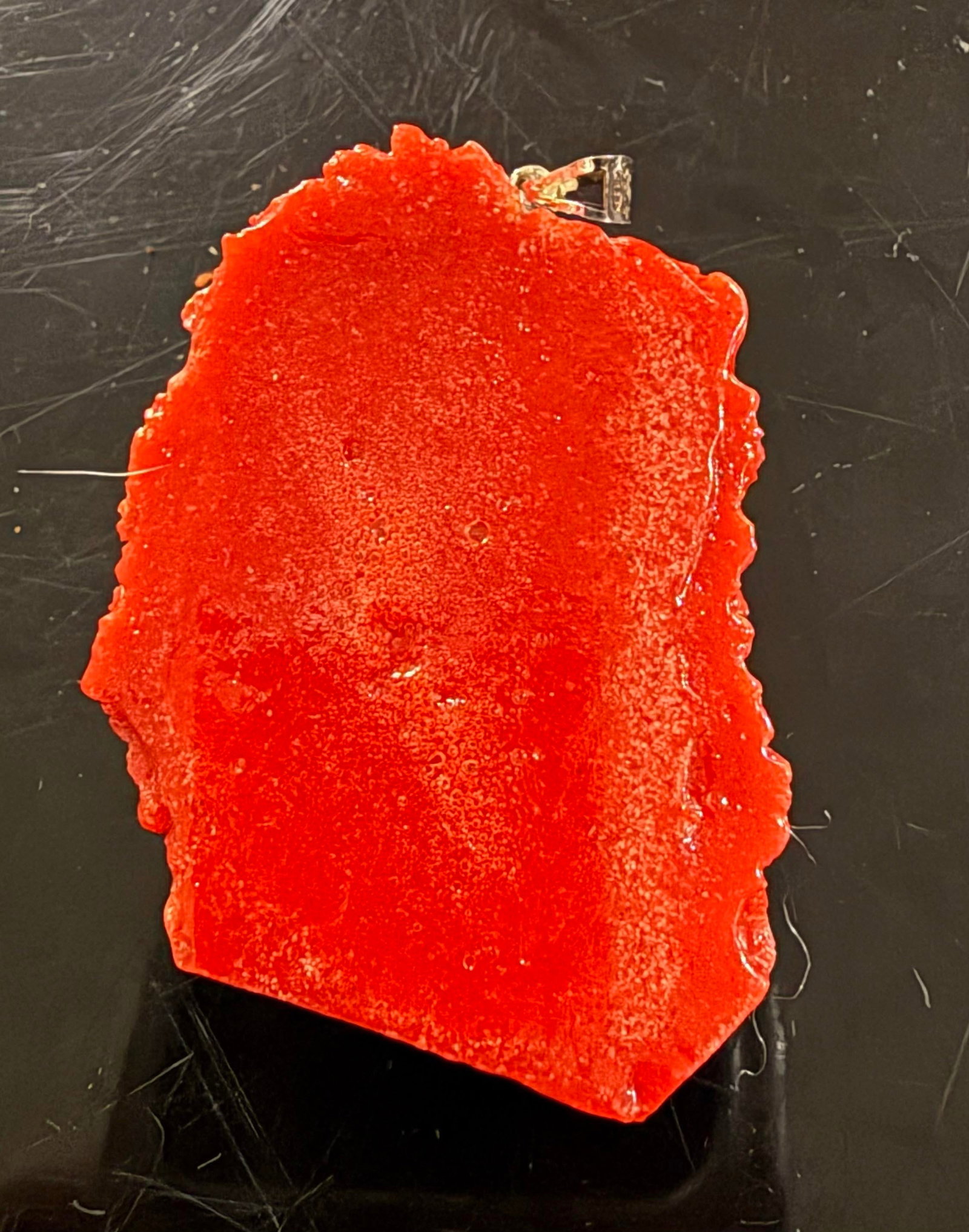 Victorian Carved 19th Century Natural Red Coral Sterling Silver Pendant - 2