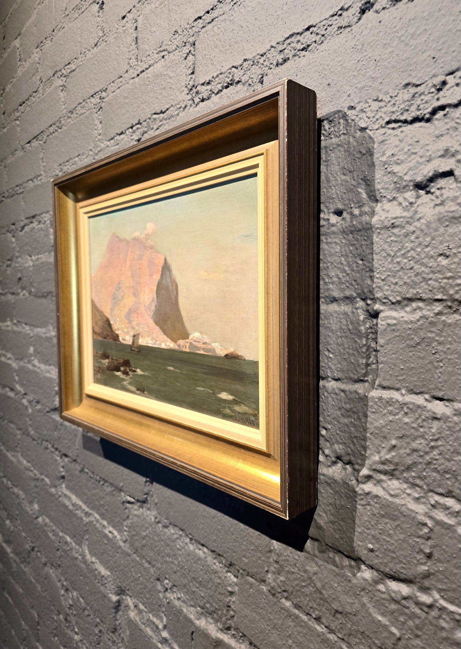 Laurits Holst -19th Century View of Madeira Rocky Coastline in Portugal -Oil Painting - 7