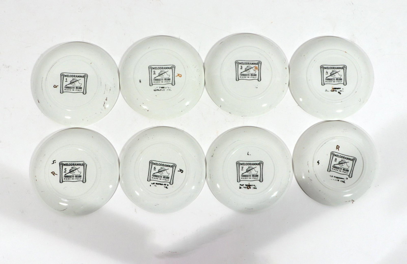 Piero Fornasetti "Melodramma" Ceramic Coasters: A Series of Dramatic Opera Characters - 2