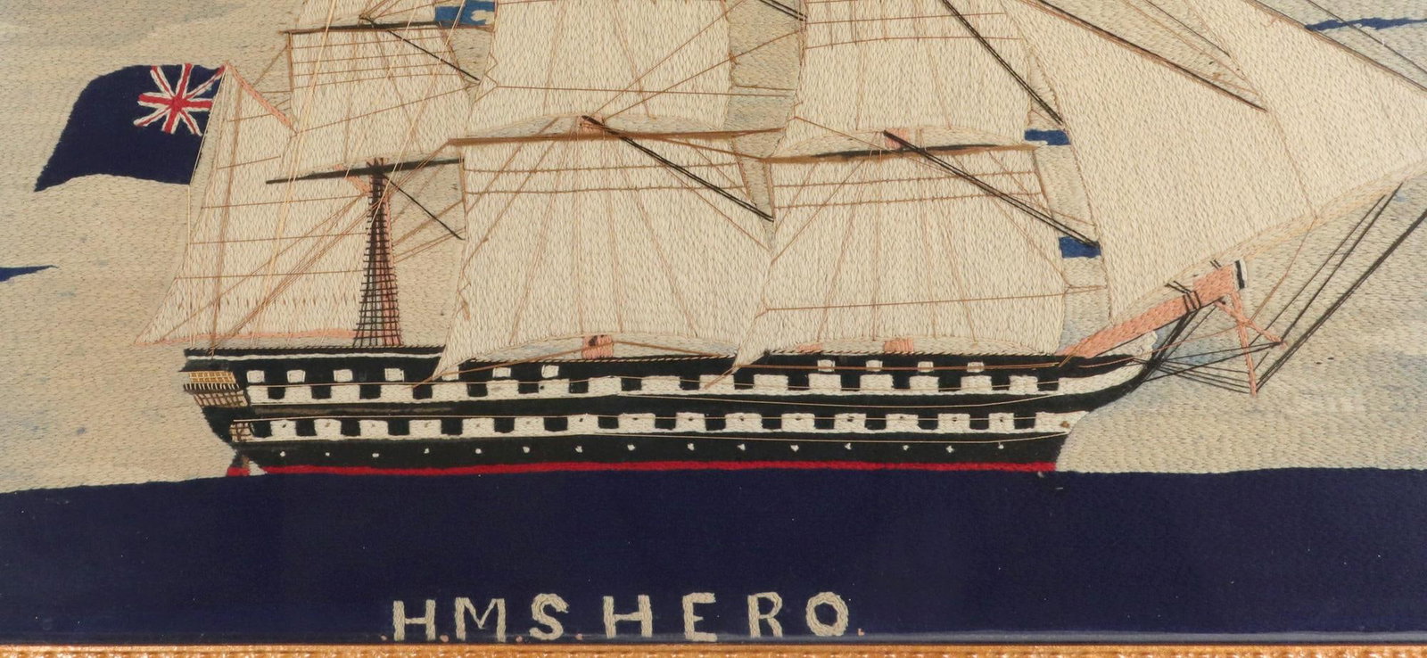 British Sailor's Woolwork of Royal Navy Ship HMS Hero - 2