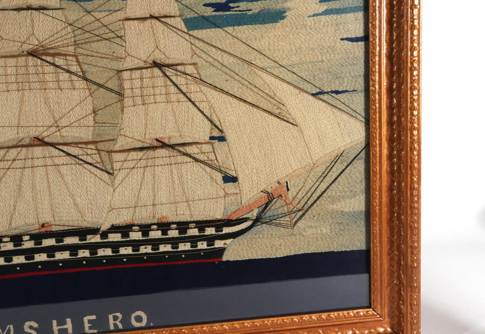 British Sailor's Woolwork of Royal Navy Ship HMS Hero - 6