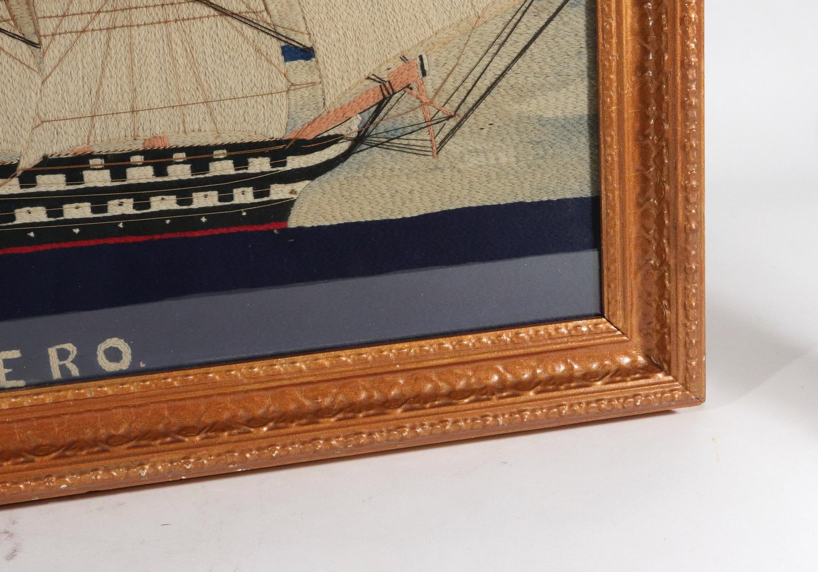 British Sailor's Woolwork of Royal Navy Ship HMS Hero - 7