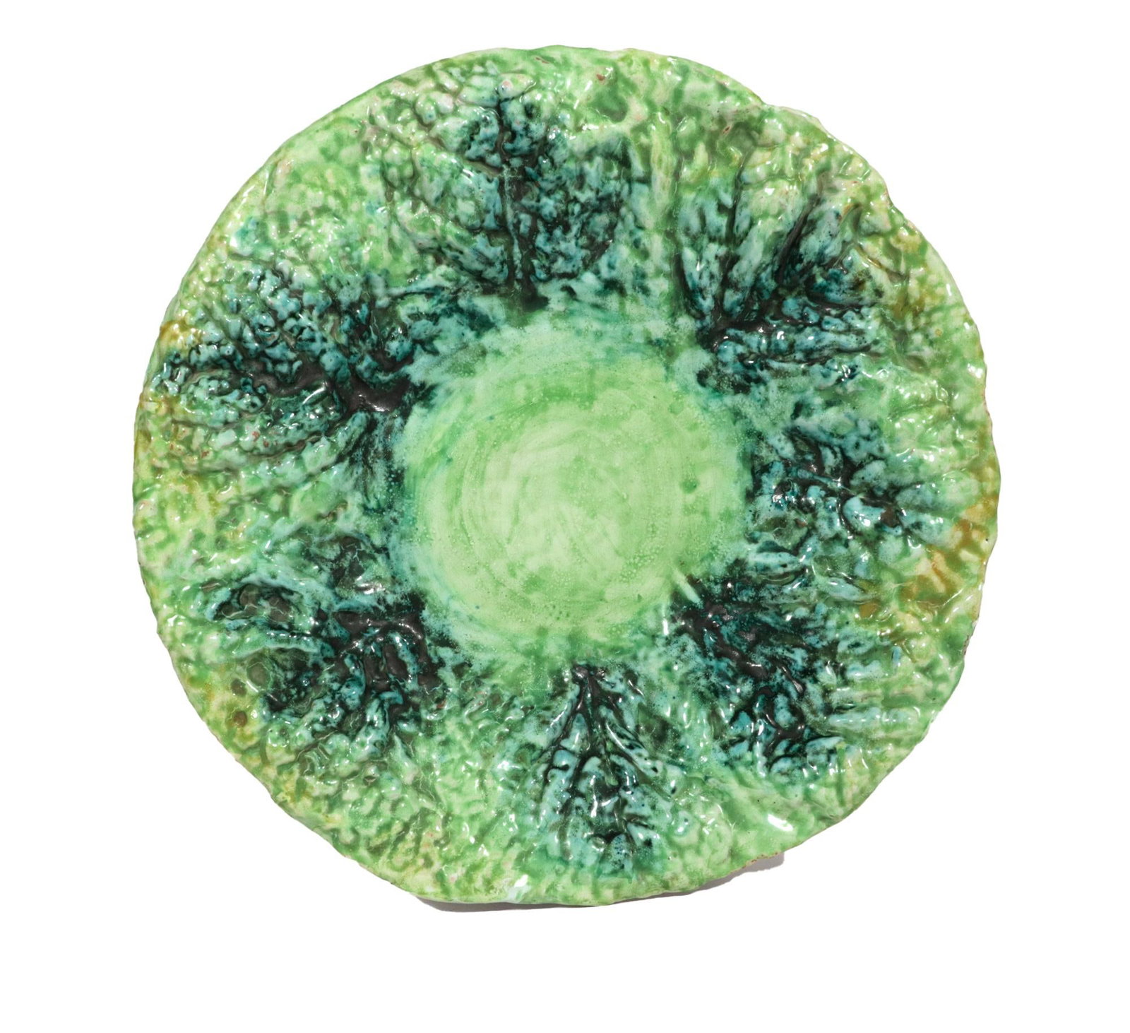 Garden Whimsy: Large Italian Ceramic Cabbage Tureen & Stand - 8