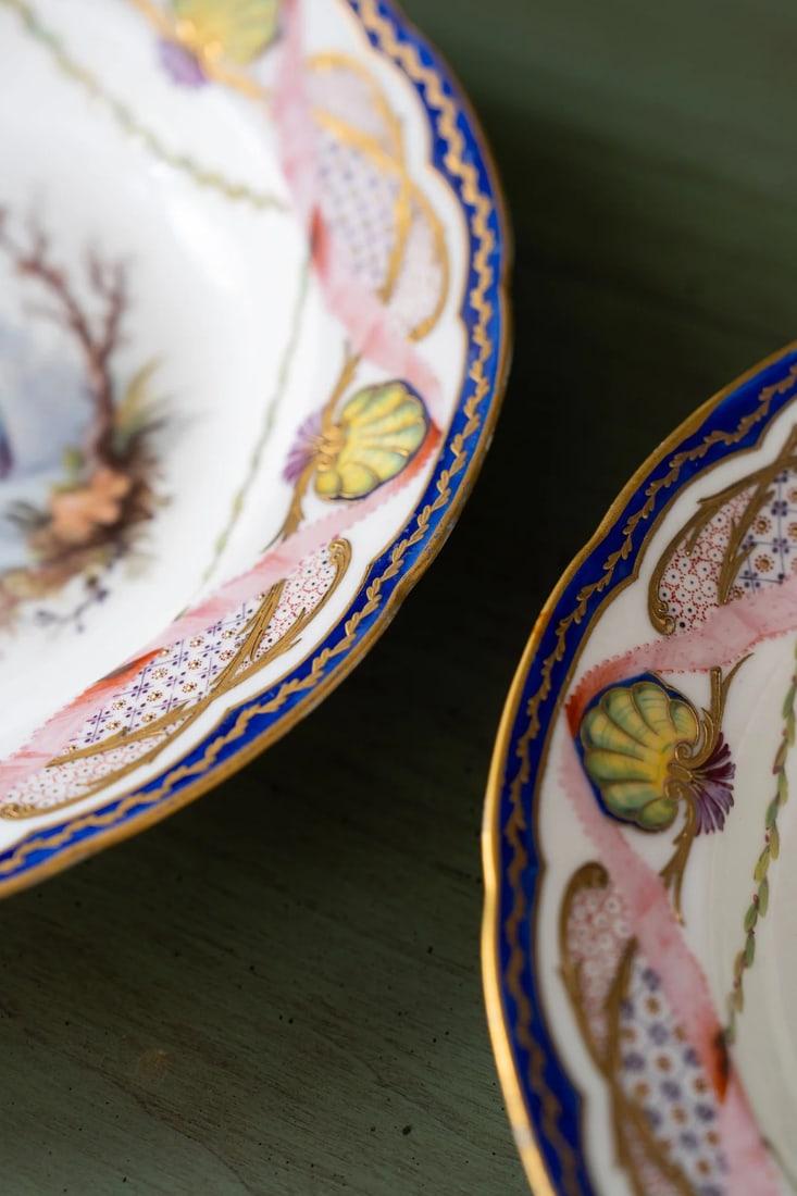 Pair of 18th Century French Sèvres Hand Painted Bowls - 11