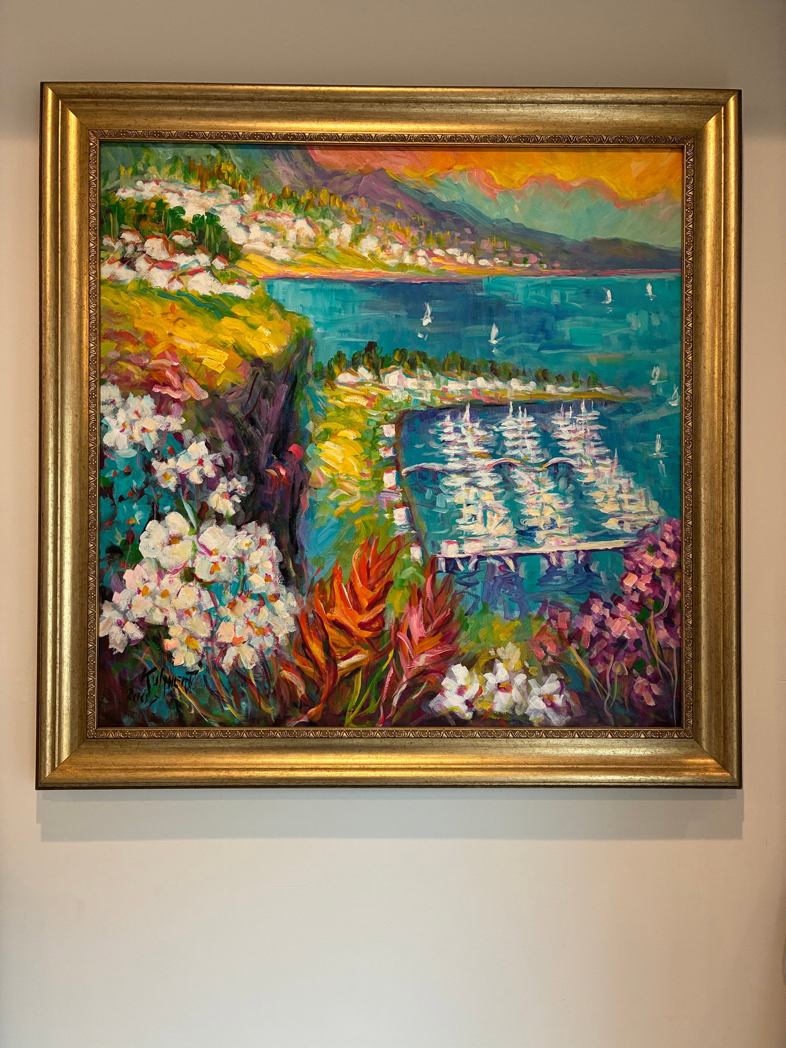 Manfred Kuhnert Oil Painting of Dana Point Harbor - 5