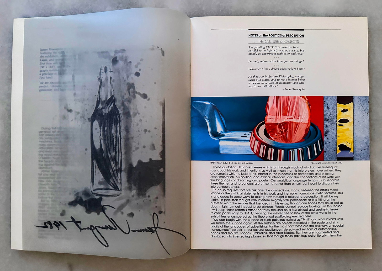 1982 Original Signed James Rosenquist Velum Print and Exhibition Catalog - 5