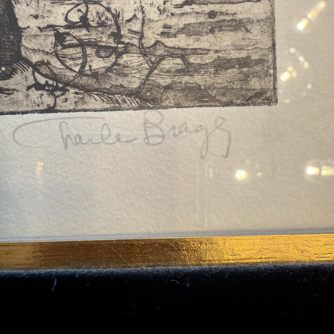 1970s Charles Bragg "Victory Party" Artist Proof Signed Etching Professionaly Framed - 6