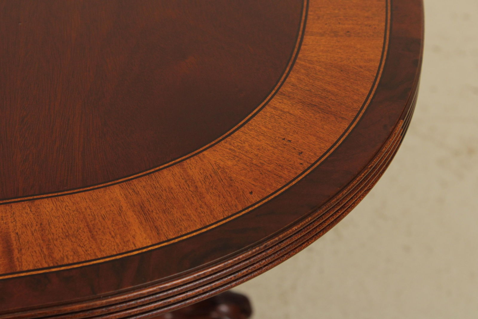 Ethan Allen Banded Mahogany Clawfoot Dining Room Table - 5