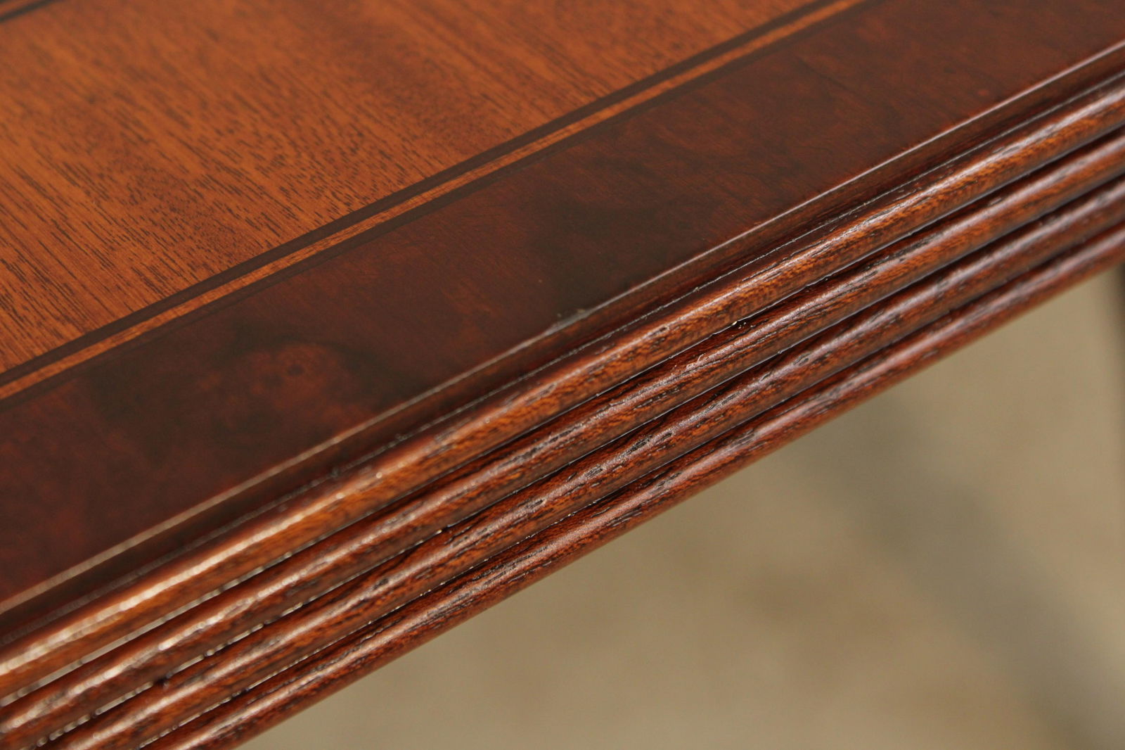 Ethan Allen Banded Mahogany Clawfoot Dining Room Table - 7