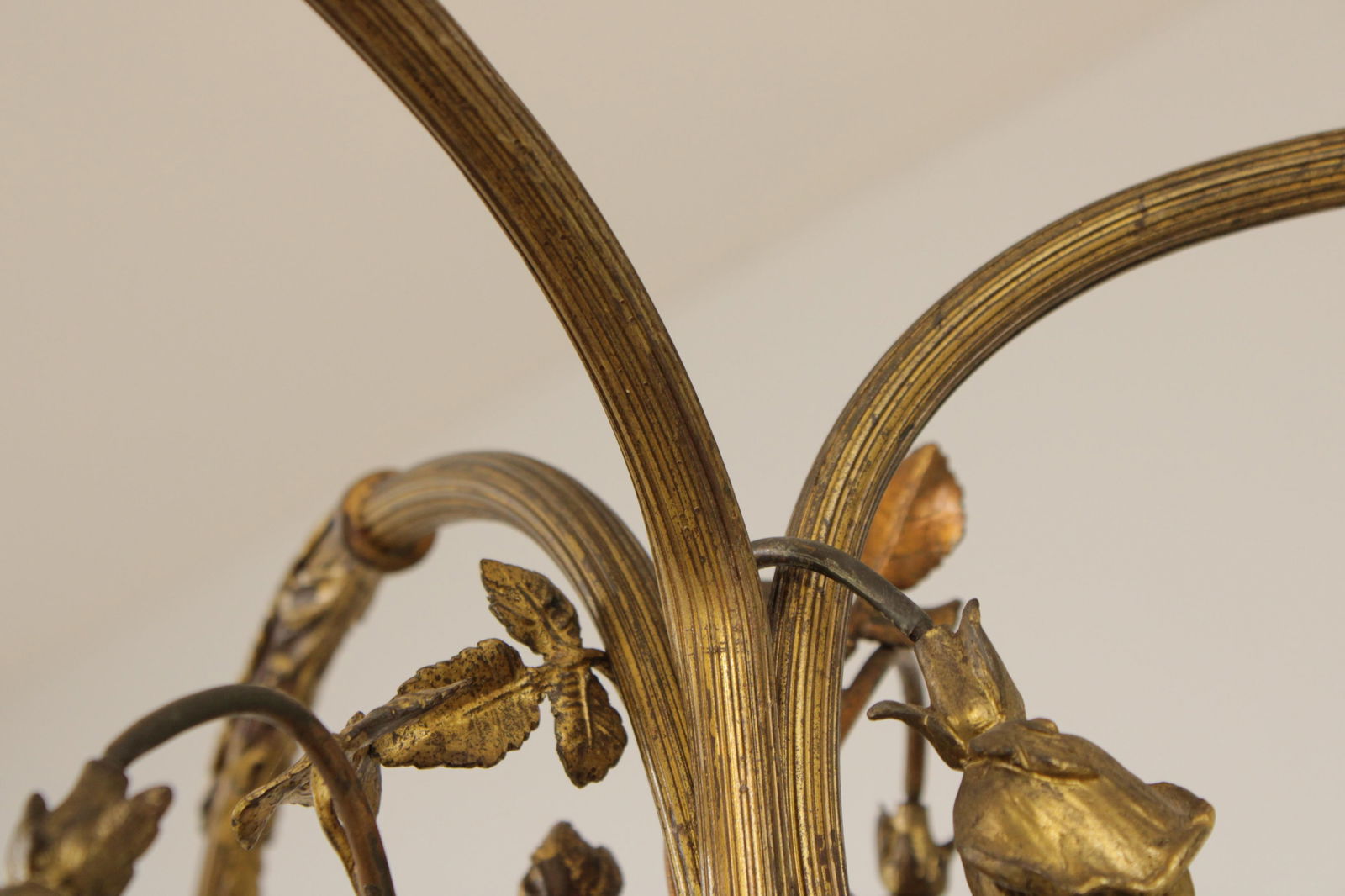 Vintage Bronze Art Nouveau Floor Lamp - 6