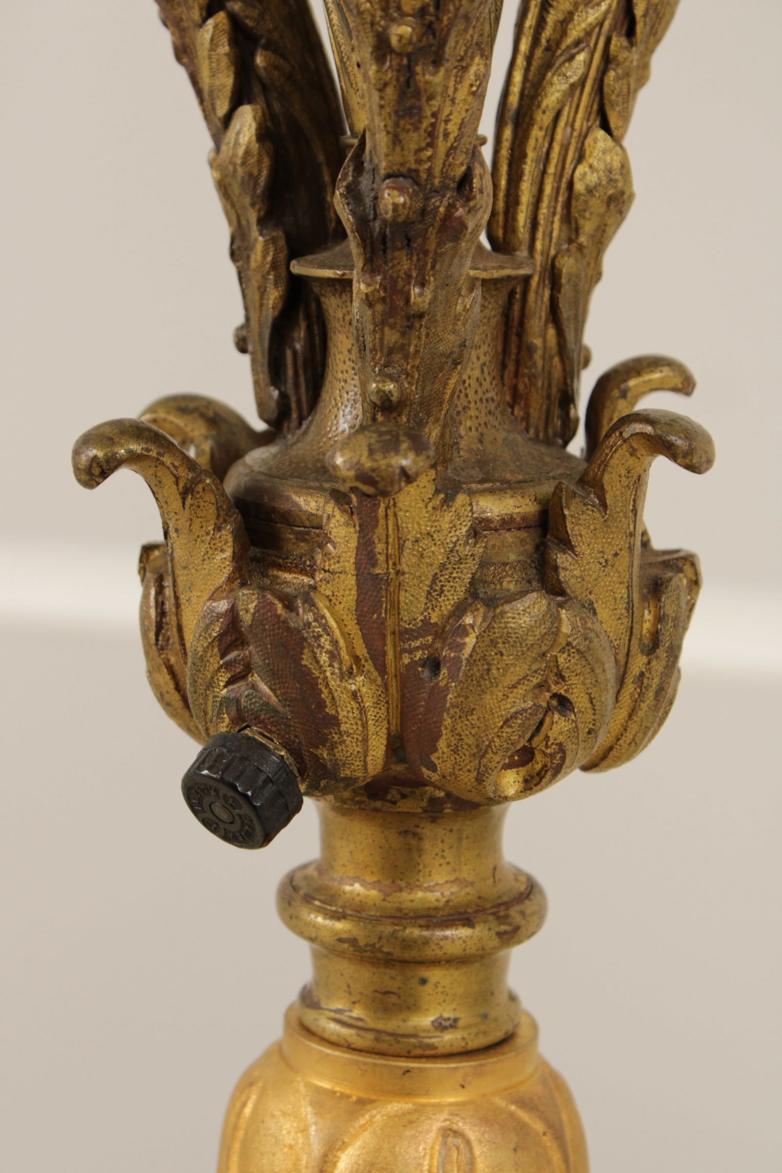 Vintage Bronze Art Nouveau Floor Lamp - 8