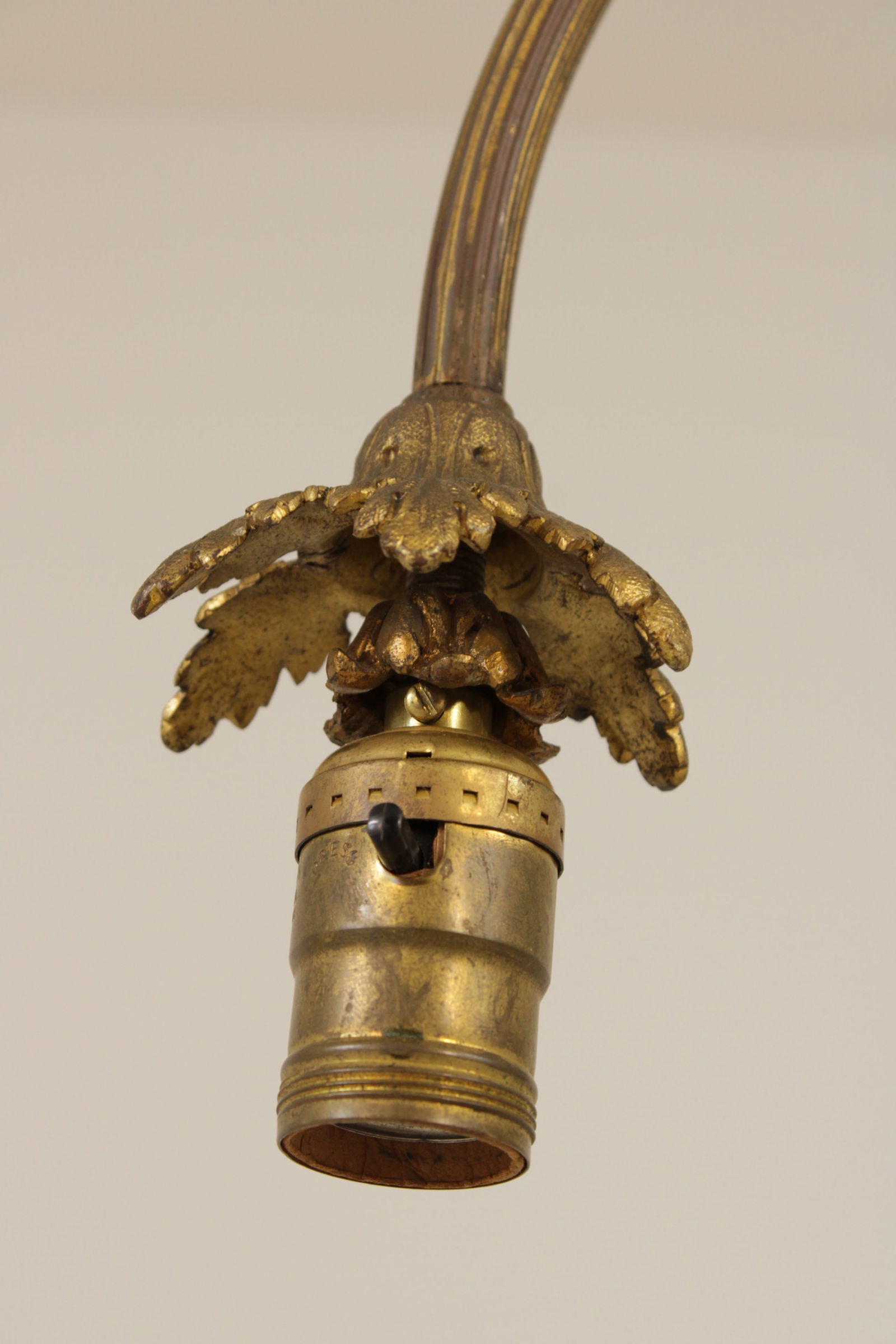 Vintage Bronze Art Nouveau Floor Lamp - 9