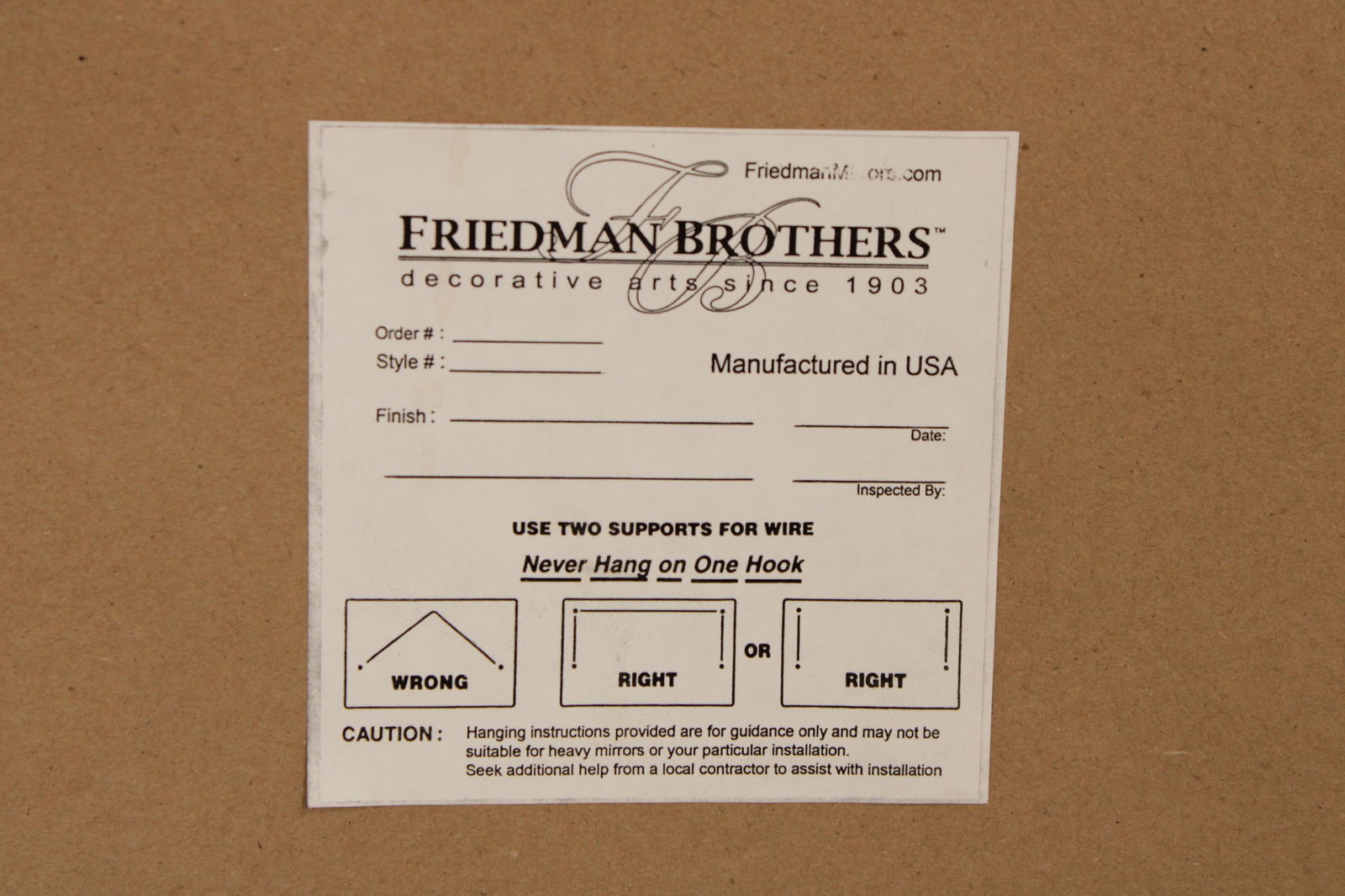 Friedman Brothers Ornate Gold Finish Frame Mirror - 13