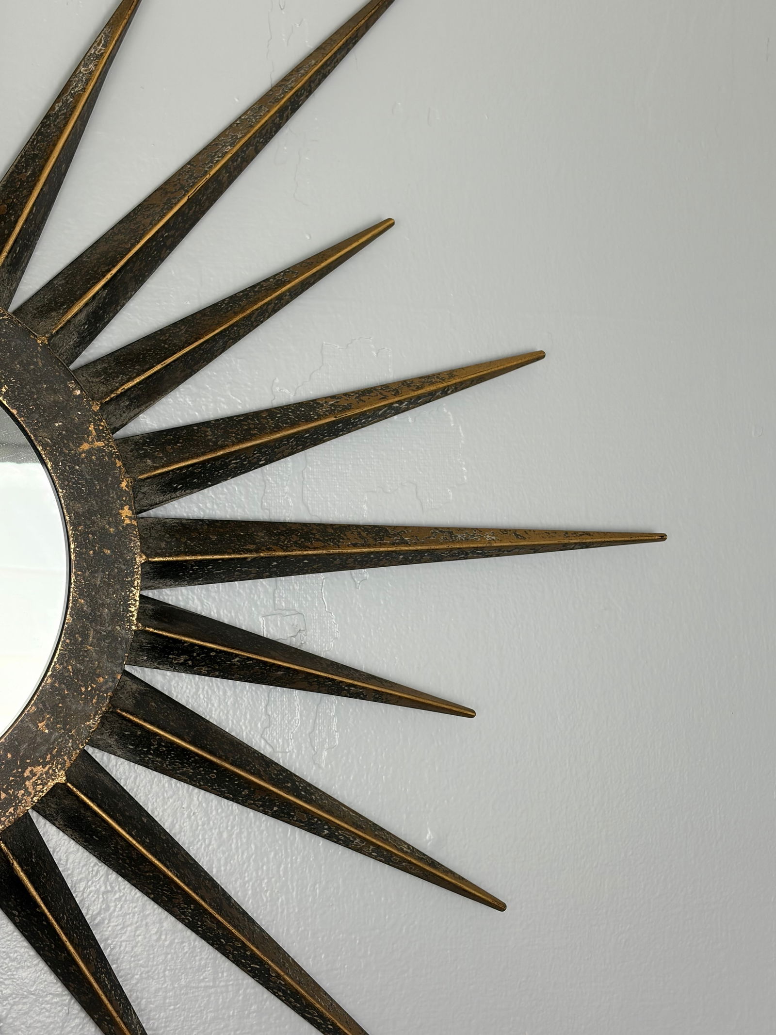 Mid 20th Century Modern Metal Starburst Wall Mirror - 6