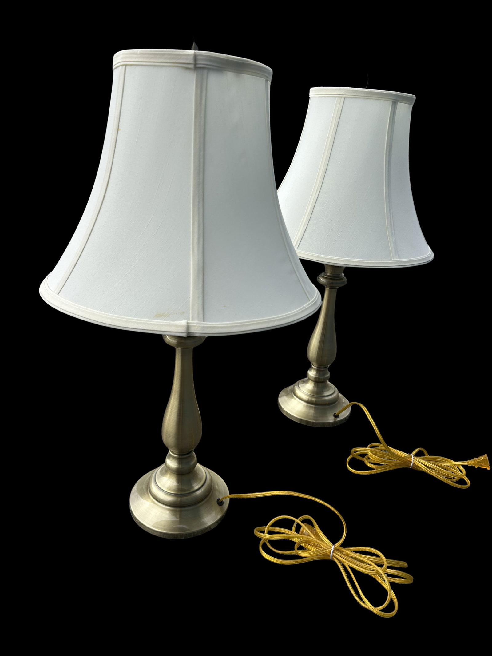 Vintage Stiffel Brass Table Lamps With Original Shades – Classic Baluster Form Traditional - 8