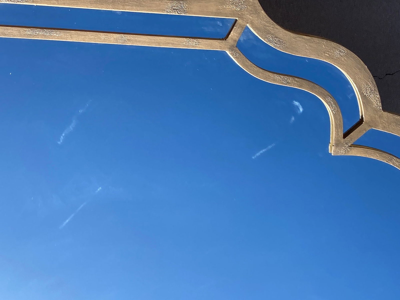 Large Forged Bronze Iron Arched Mirror 6ft 8 Spanish Moorish Colonial Style - 11