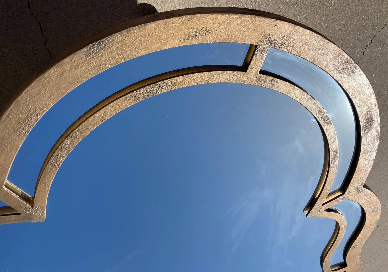 Large Forged Bronze Iron Arched Mirror 6ft 8 Spanish Moorish Colonial Style - 13