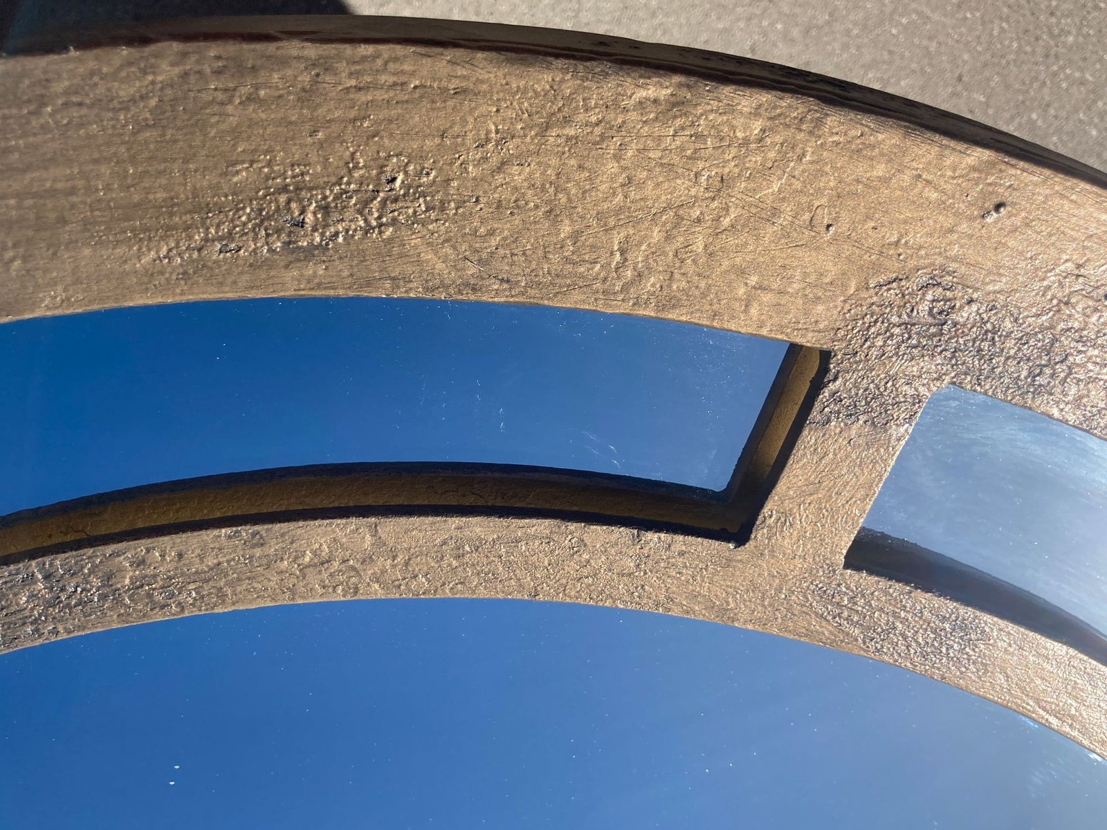 Large Forged Bronze Iron Arched Mirror 6ft 8 Spanish Moorish Colonial Style - 16