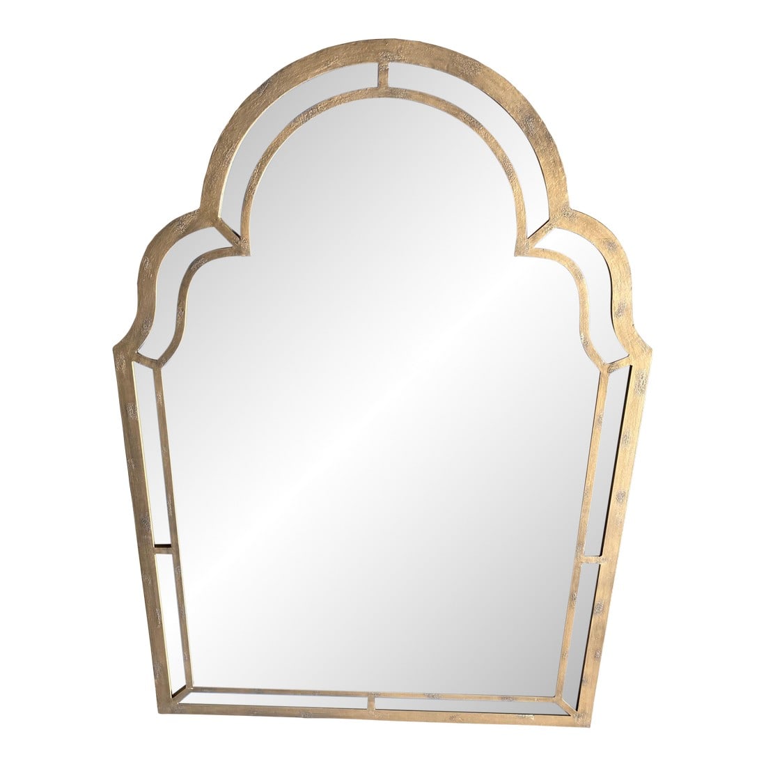 Large Forged Bronze Iron Arched Mirror 6ft 8 Spanish Moorish Colonial Style: Very large substantial hand-crafted large solid wrought iron mirror. Moorish arched mirror that will work with any Orientalist decor or traditional mediterranean or spanish colonial Santa Barbara