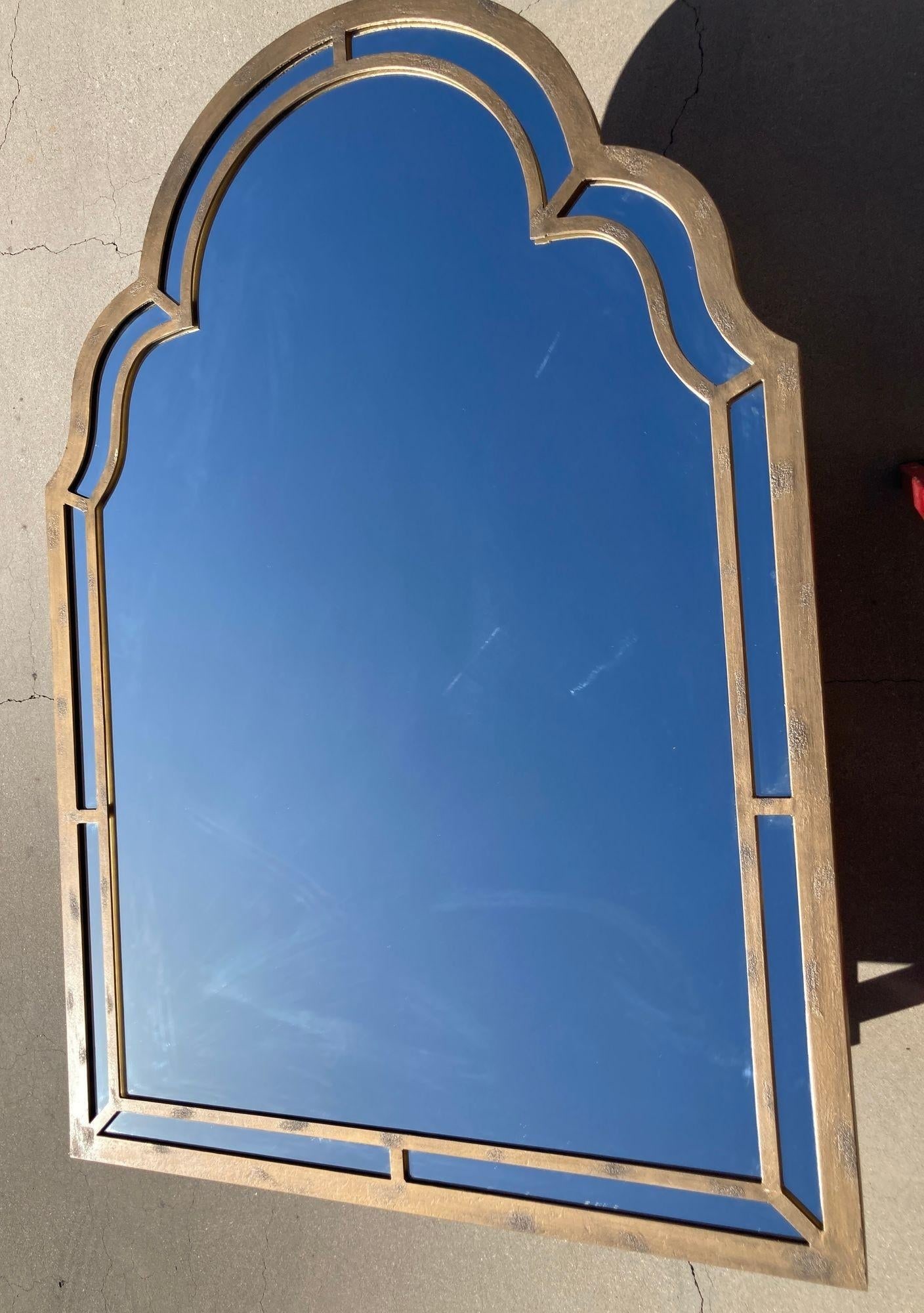 Large Forged Bronze Iron Arched Mirror 6ft 8 Spanish Moorish Colonial Style - 7