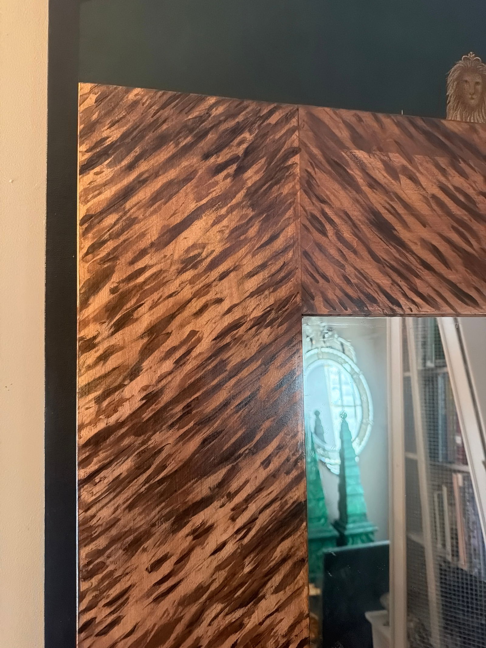 Irwin and Lane Hand Made and Hand Painted Faux Tortoiseshell Modern Mirror - 3