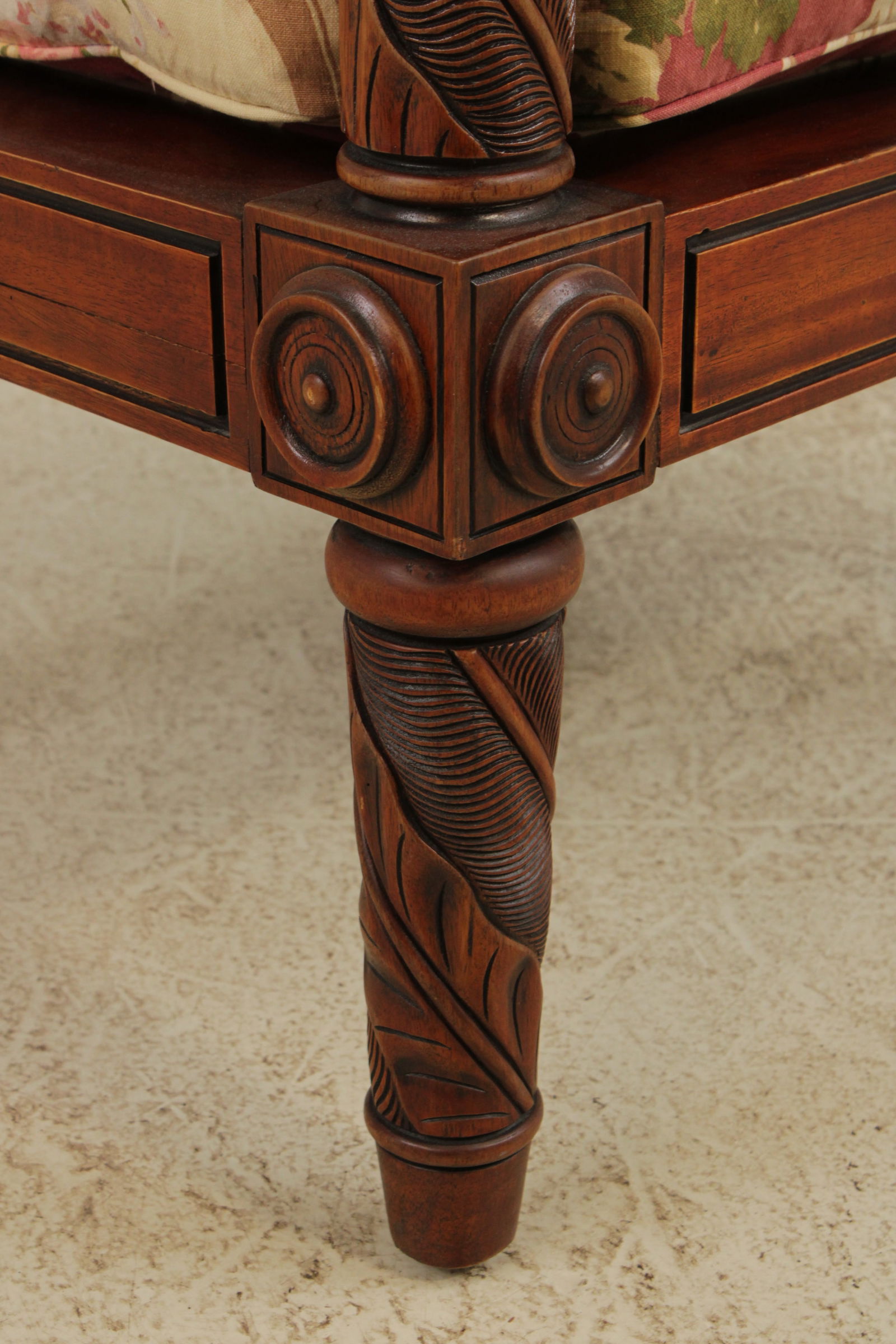 Ralph Lauren Caribbean Style Carved Mahogany Armchair - 13