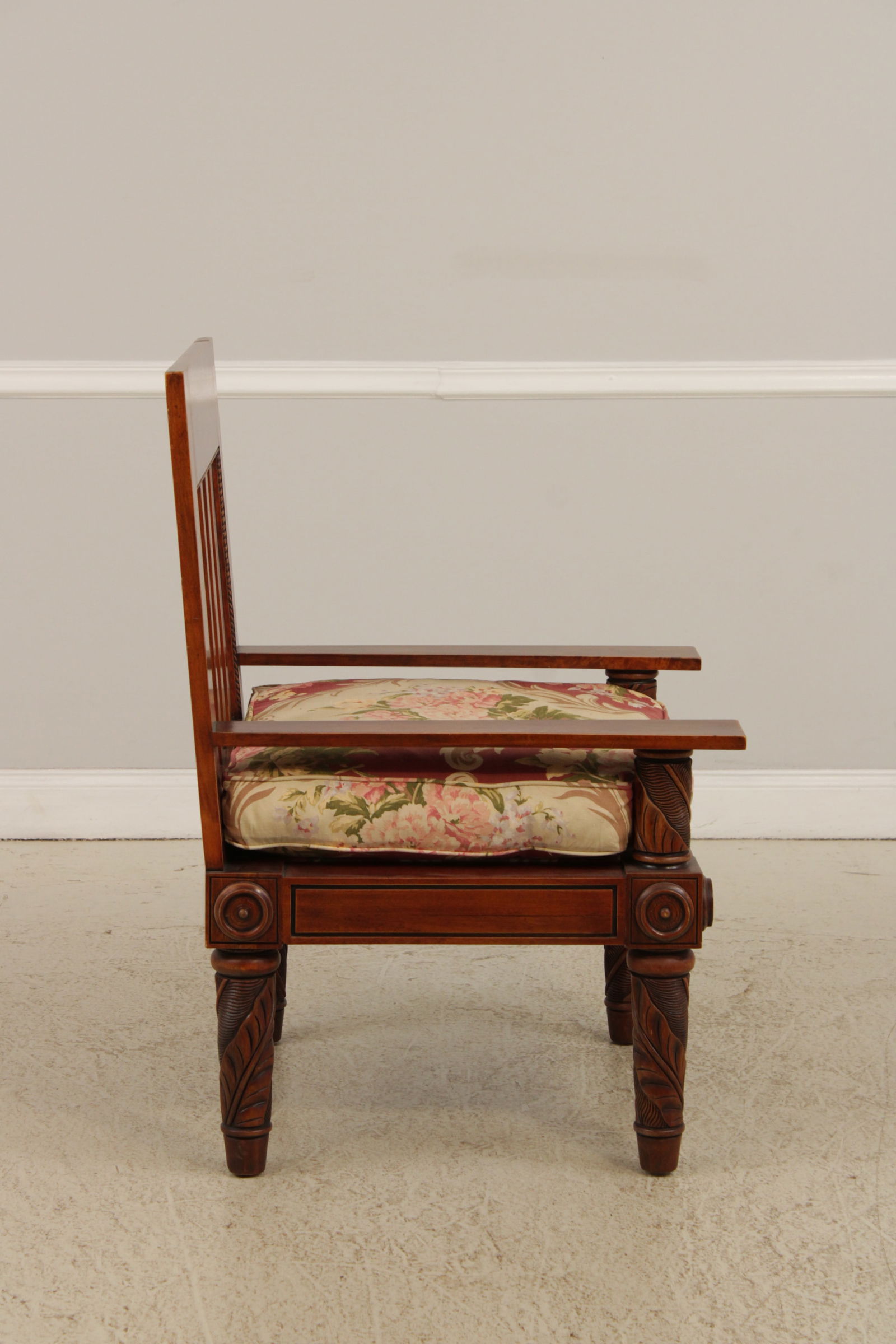 Ralph Lauren Caribbean Style Carved Mahogany Armchair - 5