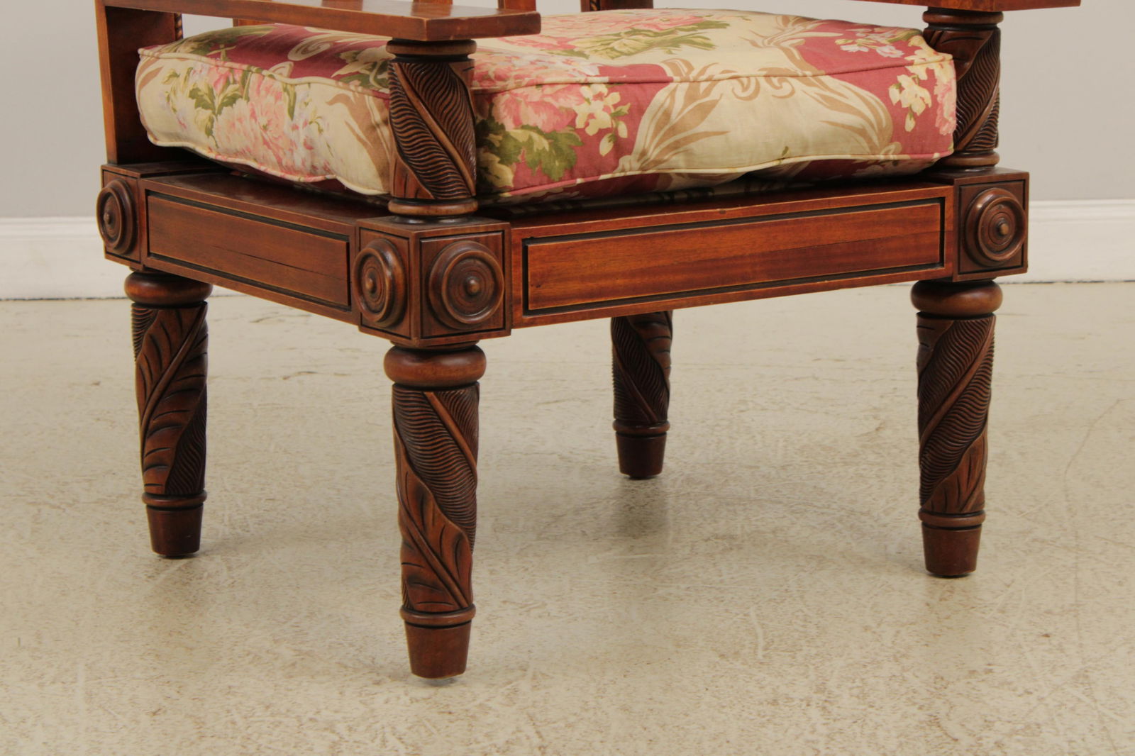 Ralph Lauren Caribbean Style Carved Mahogany Armchair - 9