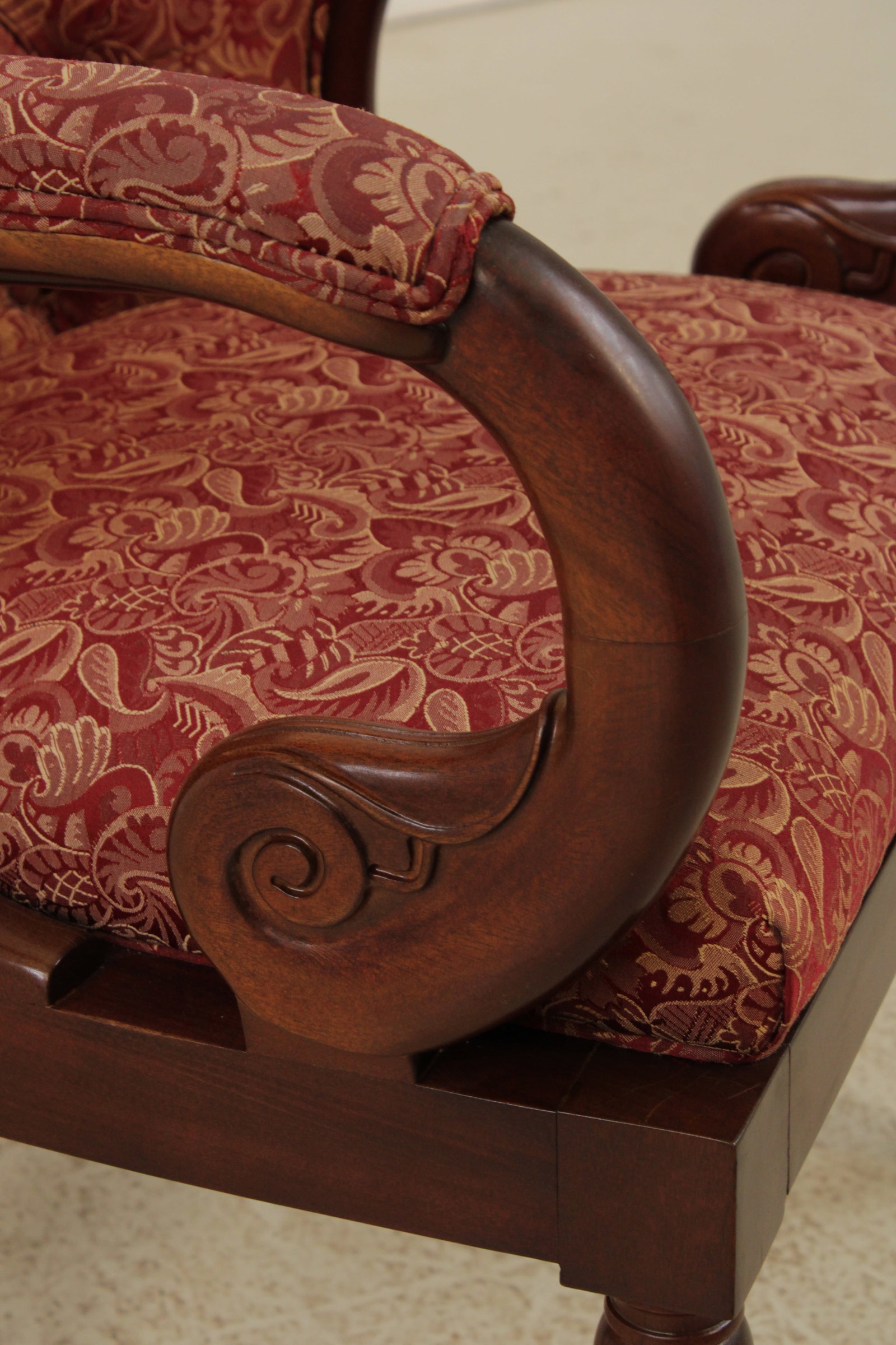 Hancock & Moore Regency Mahogany Upholstered Chair - 13