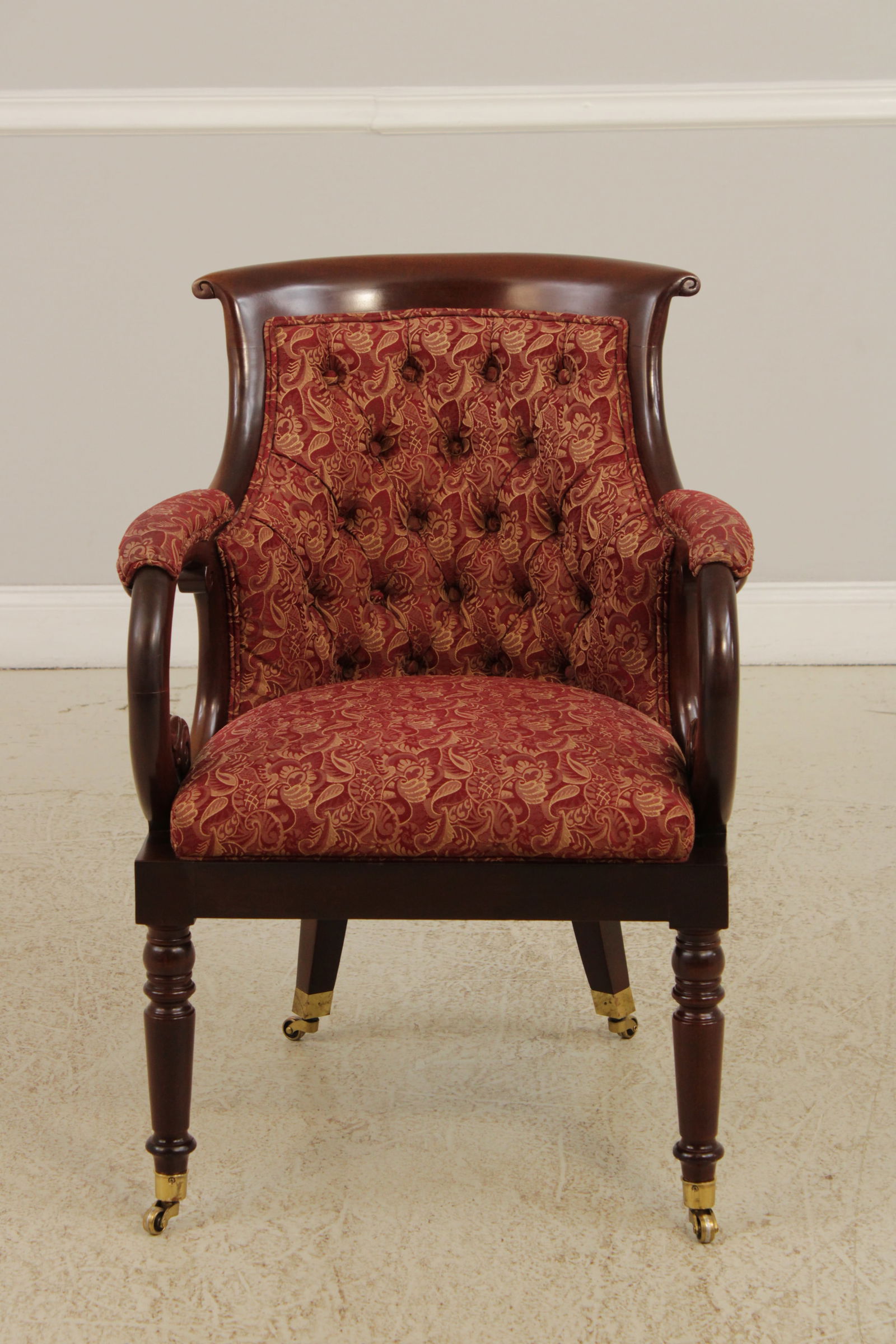 Hancock & Moore Regency Mahogany Upholstered Chair - 2