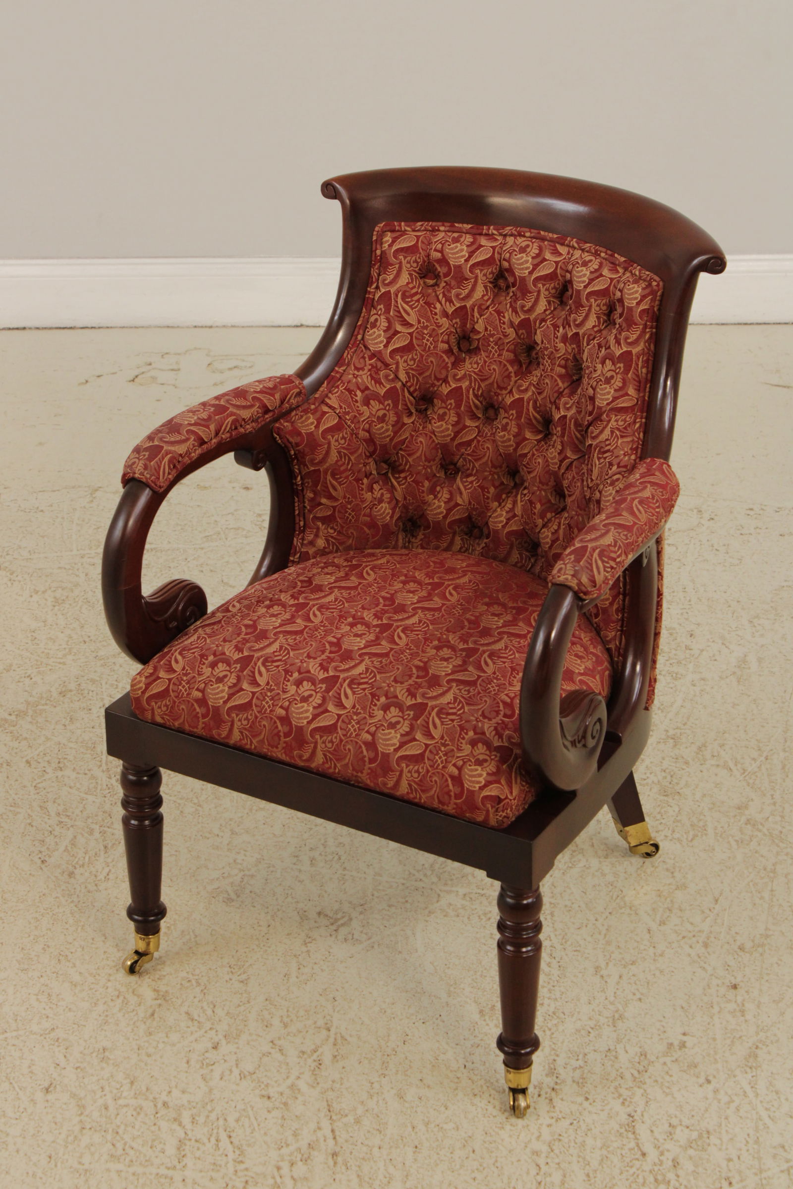 Hancock & Moore Regency Mahogany Upholstered Chair - 3